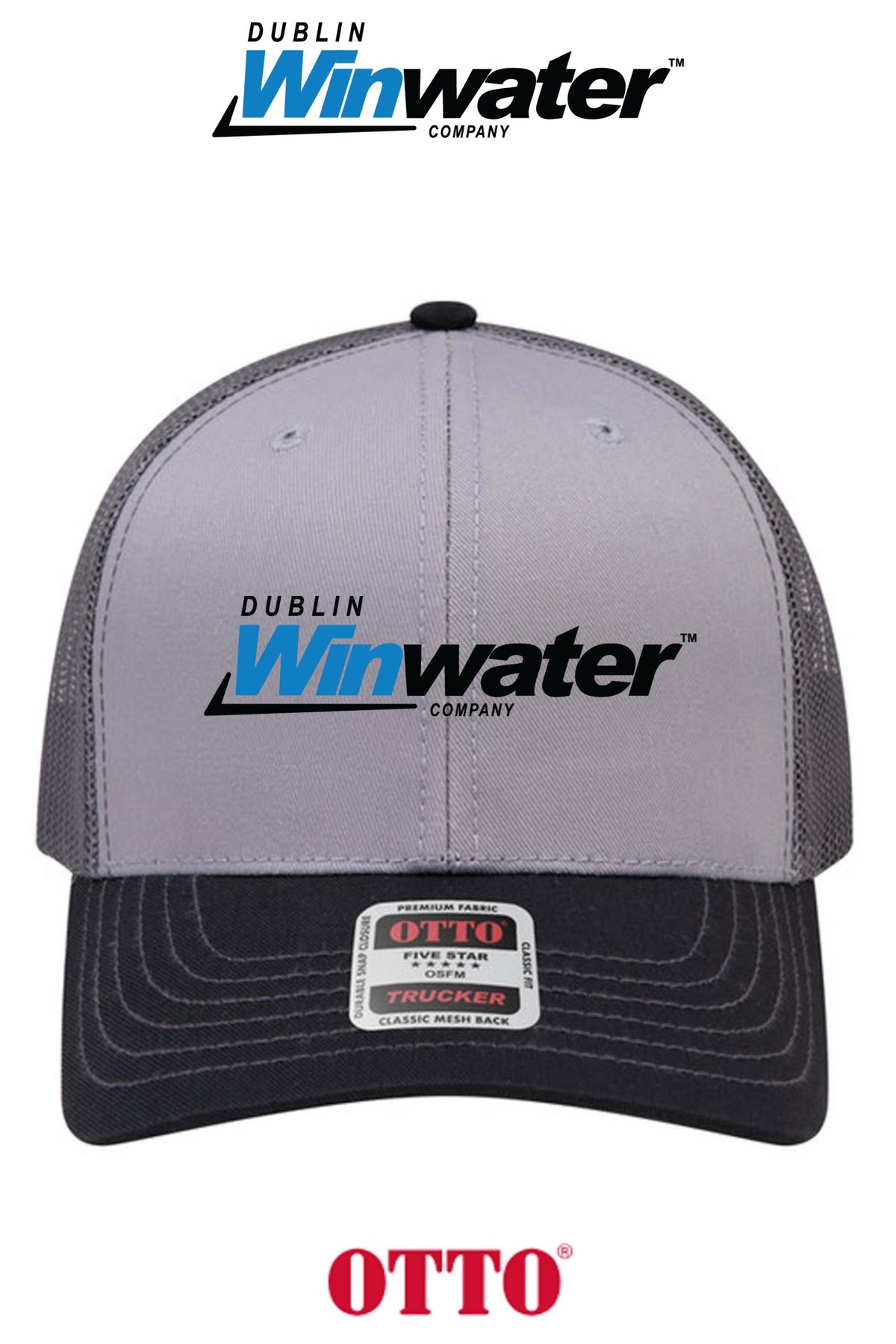 **BULK BUY SPECIAL** OTTO CAP® 6 Panel Mid Profile Mesh Back Trucker Hat - Dublin Winwater