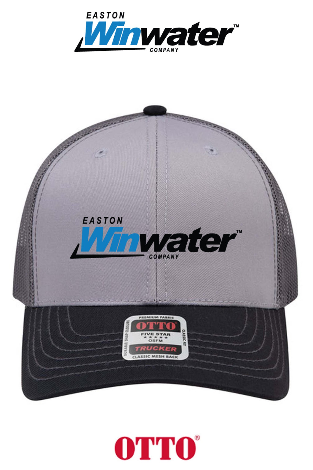 **BULK BUY SPECIAL** OTTO CAP® 6 Panel Mid Profile Mesh Back Trucker Hat - Easton Winwater