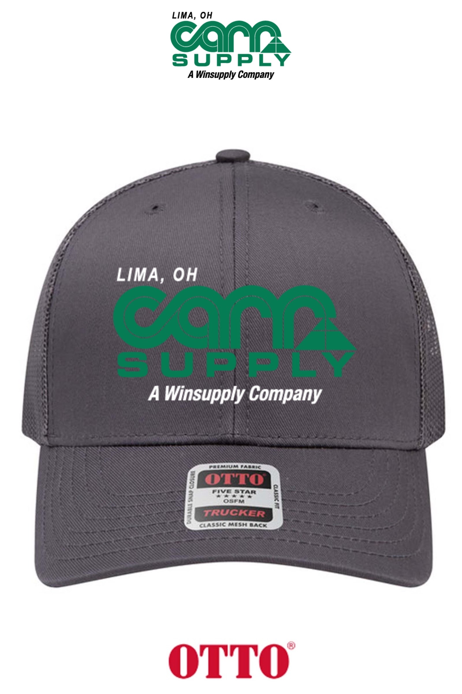 **BULK BUY SPECIAL** OTTO CAP® 6 Panel Mid Profile Mesh Back Trucker Hat - Carr Supply - Lima