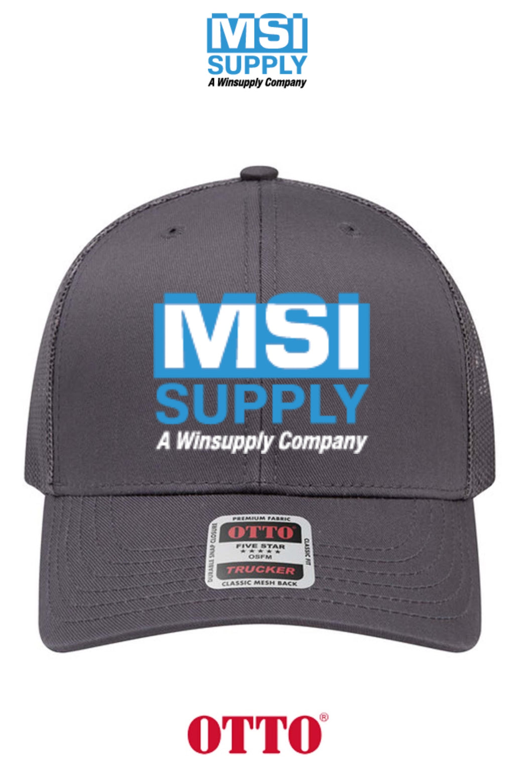 **BULK BUY SPECIAL** OTTO CAP® 6 Panel Mid Profile Mesh Back Trucker Hat - MSI Supply Houston