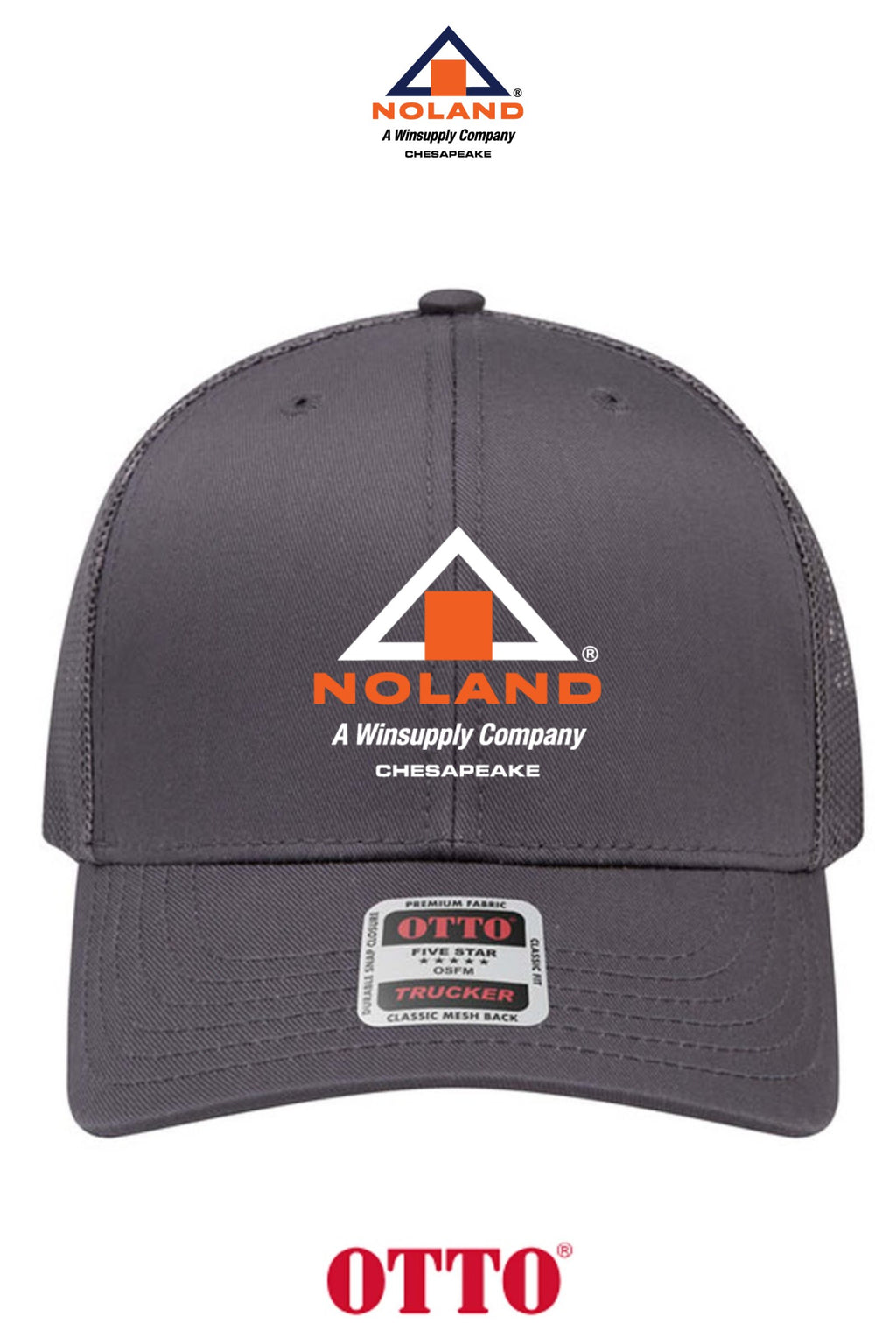 **BULK BUY SPECIAL** OTTO CAP® 6 Panel Mid Profile Mesh Back Trucker Hat - Noland Company Chesapeake