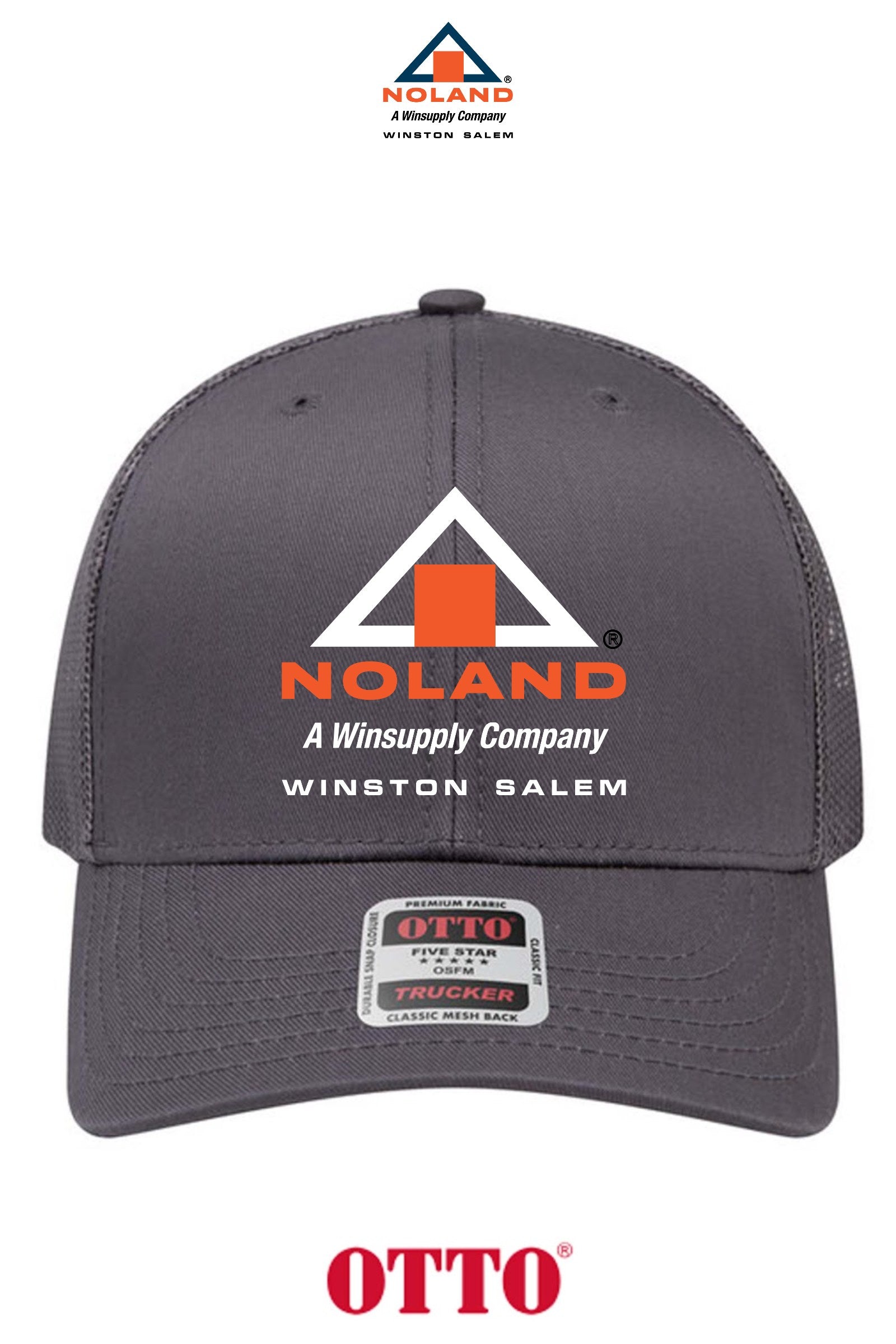 **BULK BUY SPECIAL** OTTO CAP® 6 Panel Mid Profile Mesh Back Trucker Hat - Winston Salem Noland