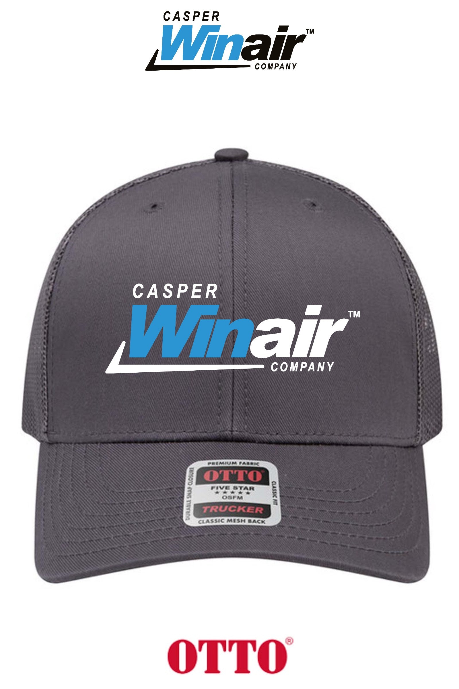 **BULK BUY SPECIAL** OTTO CAP® 6 Panel Mid Profile Mesh Back Trucker Hat - Casper Winair