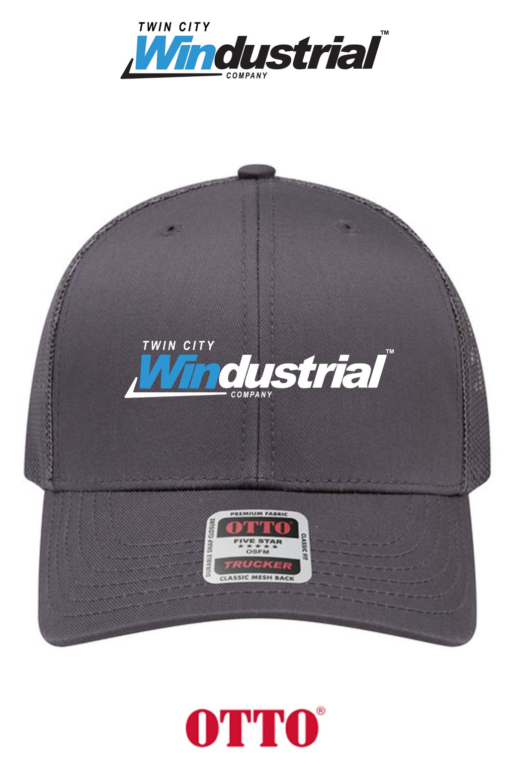 **BULK BUY SPECIAL** OTTO CAP® 6 Panel Mid Profile Mesh Back Trucker Hat - Twin City Windustrial