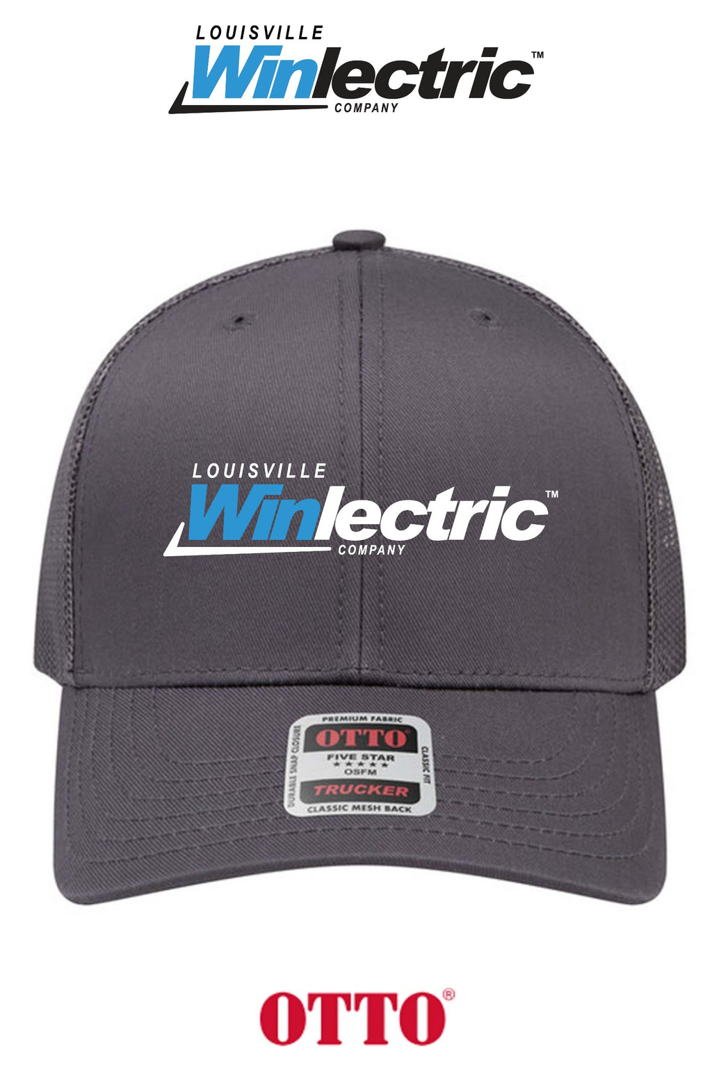 **BULK BUY SPECIAL** OTTO CAP® 6 Panel Mid Profile Mesh Back Trucker Hat - Louisville Winlectric