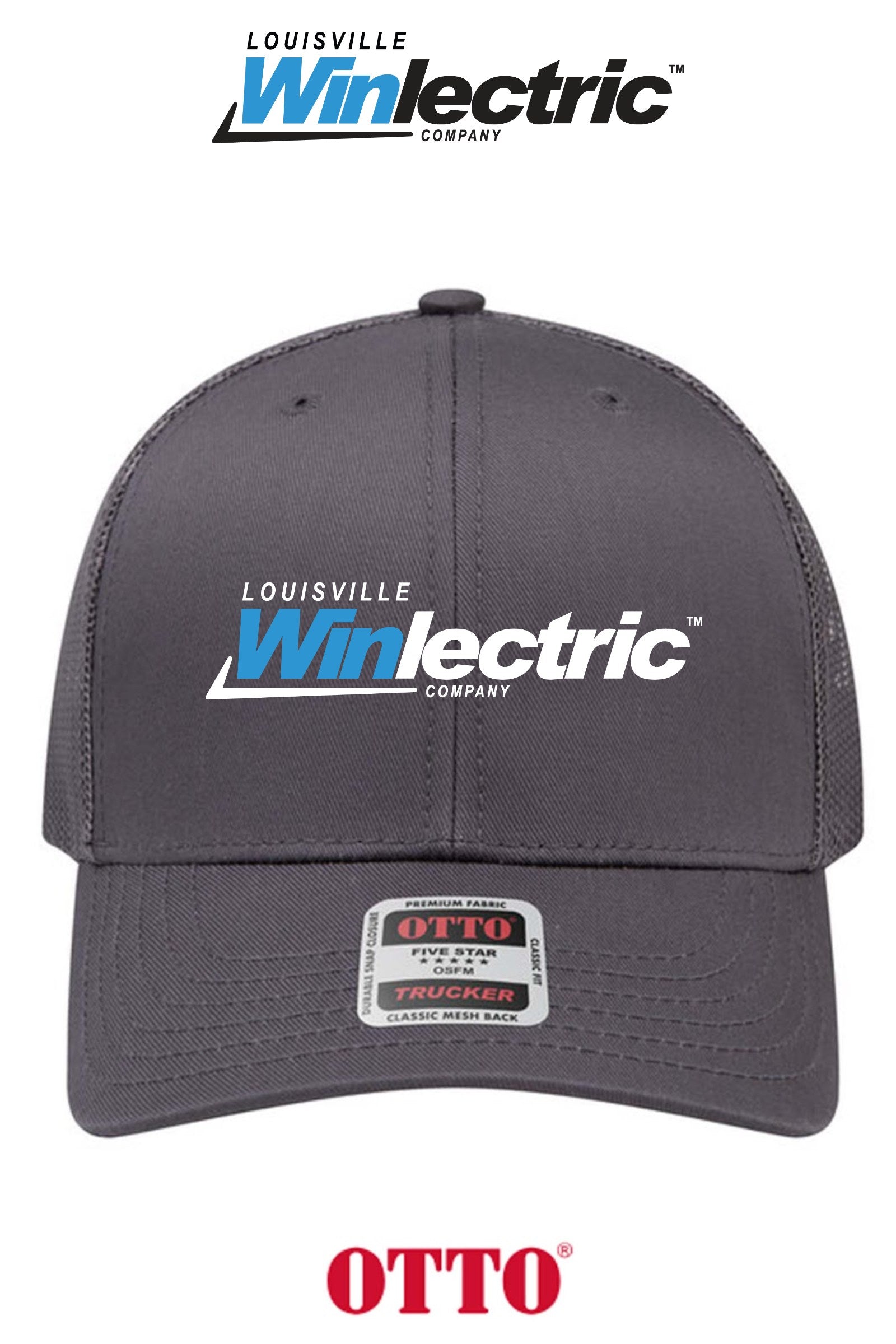 **BULK BUY SPECIAL** OTTO CAP® 6 Panel Mid Profile Mesh Back Trucker Hat - Louisville Winlectric