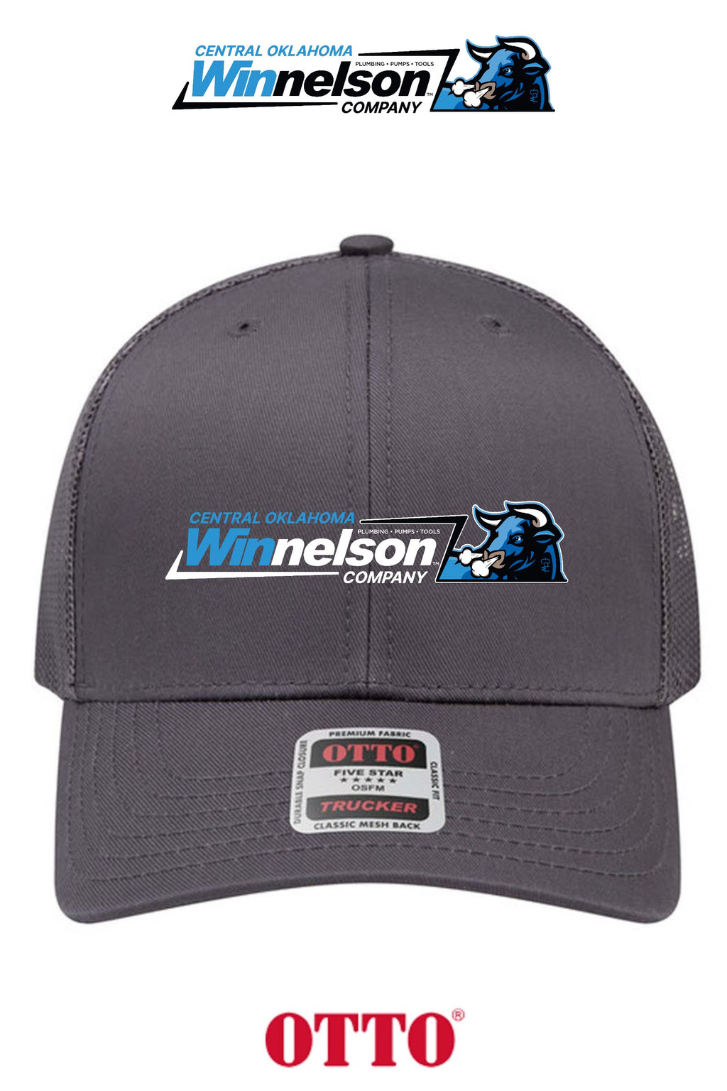 **BULK BUY SPECIAL** OTTO CAP® 6 Panel Mid Profile Mesh Back Trucker Hat - Winnelson Central Oklahoma