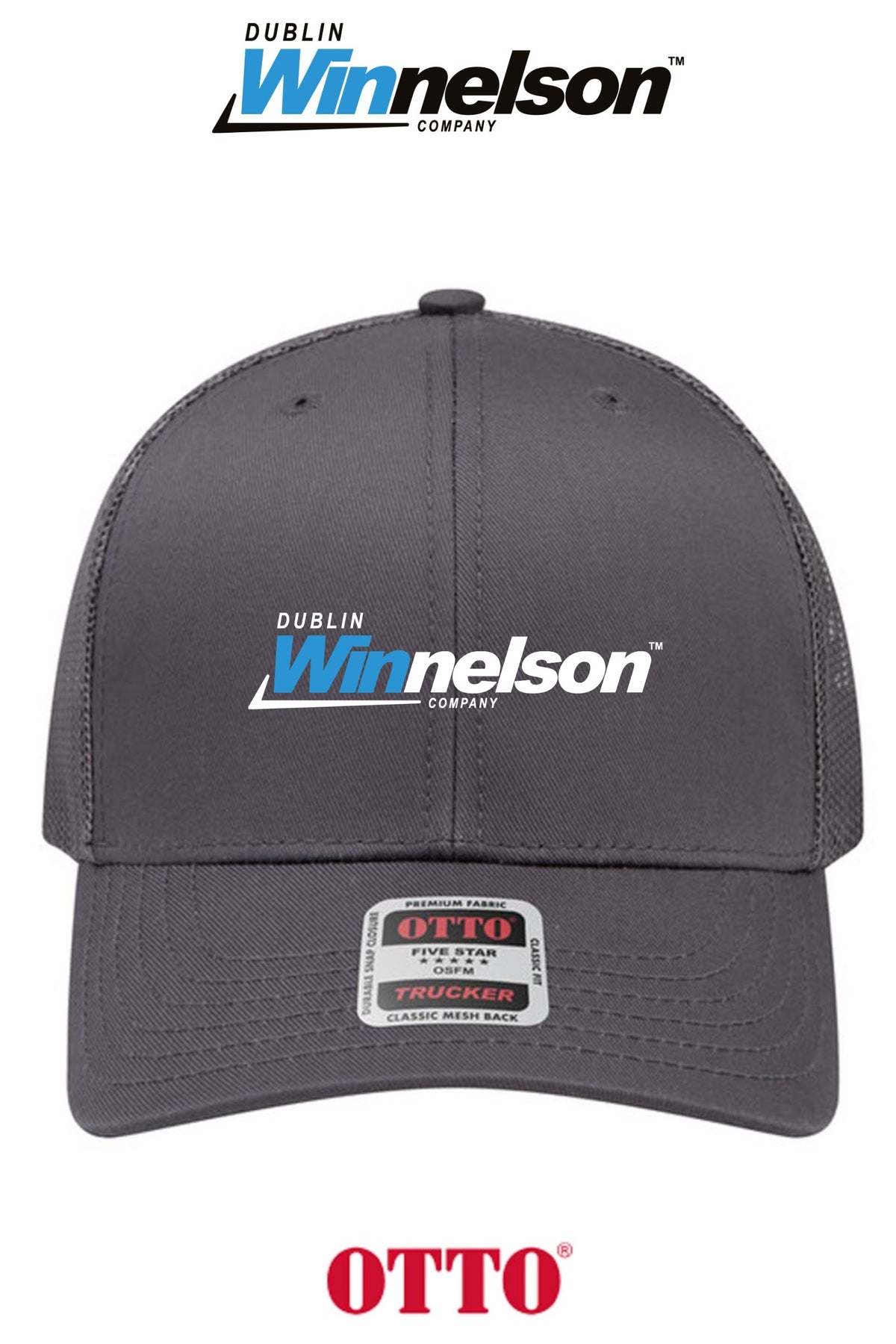 **BULK BUY SPECIAL** OTTO CAP® 6 Panel Mid Profile Mesh Back Trucker Hat - Dublin Winnelson