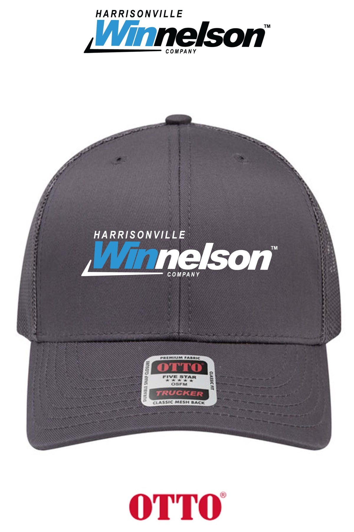 **BULK BUY SPECIAL** OTTO CAP® 6 Panel Mid Profile Mesh Back Trucker Hat - Harrisonville Winnelson
