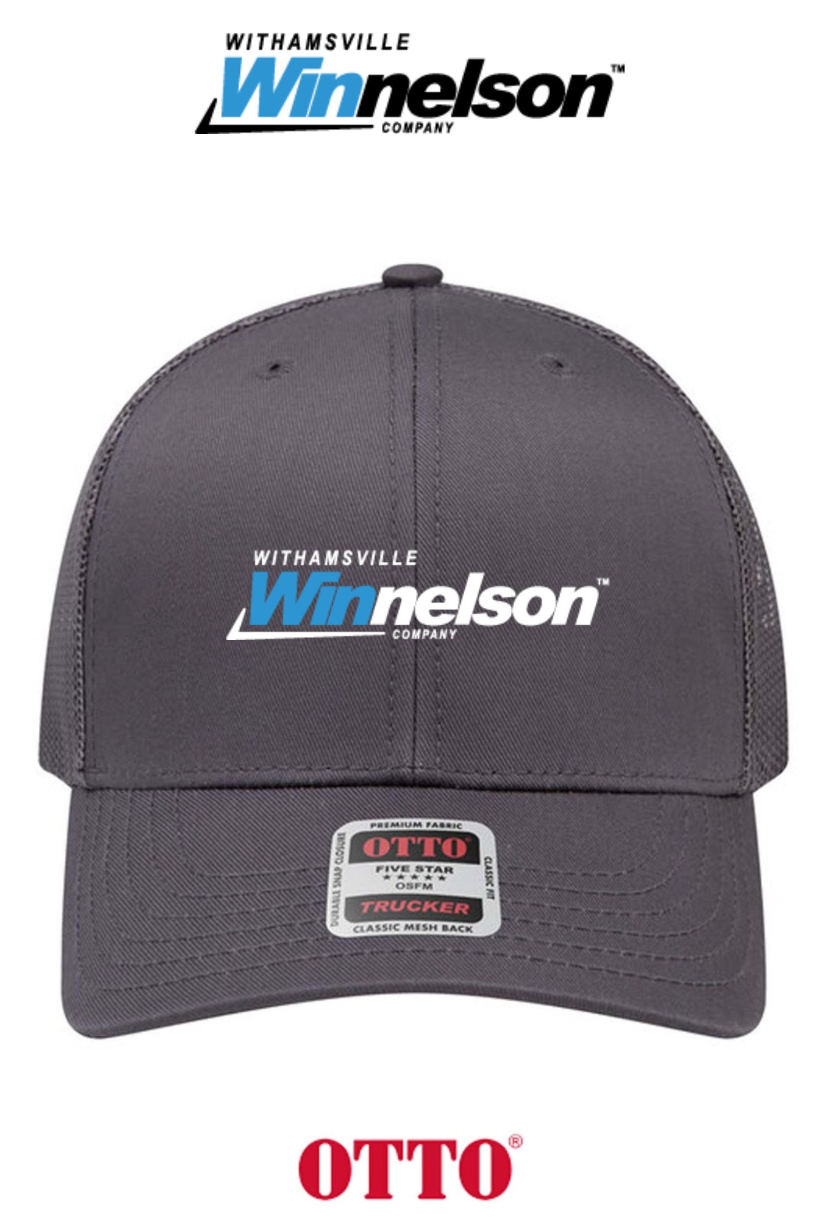 **BULK BUY SPECIAL** OTTO CAP® 6 Panel Mid Profile Mesh Back Trucker Hat - Withamsville Winnelson