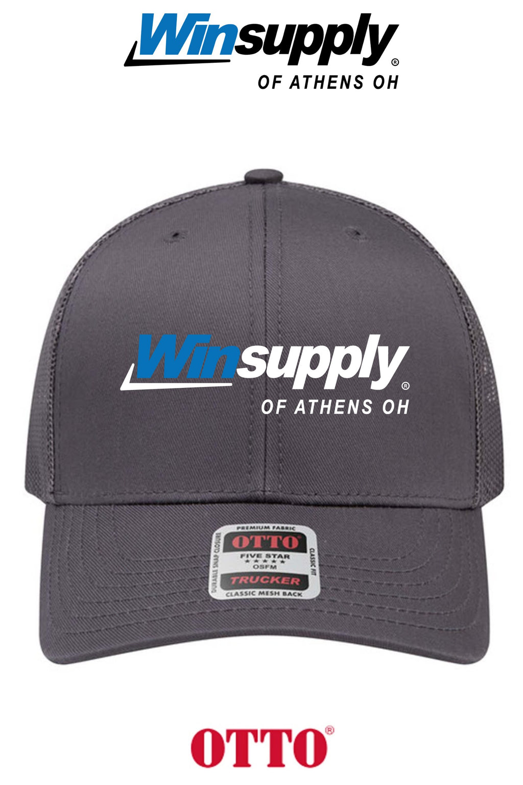 **BULK BUY SPECIAL** OTTO CAP® 6 Panel Mid Profile Mesh Back Trucker Hat - Winsupply of Athens OH