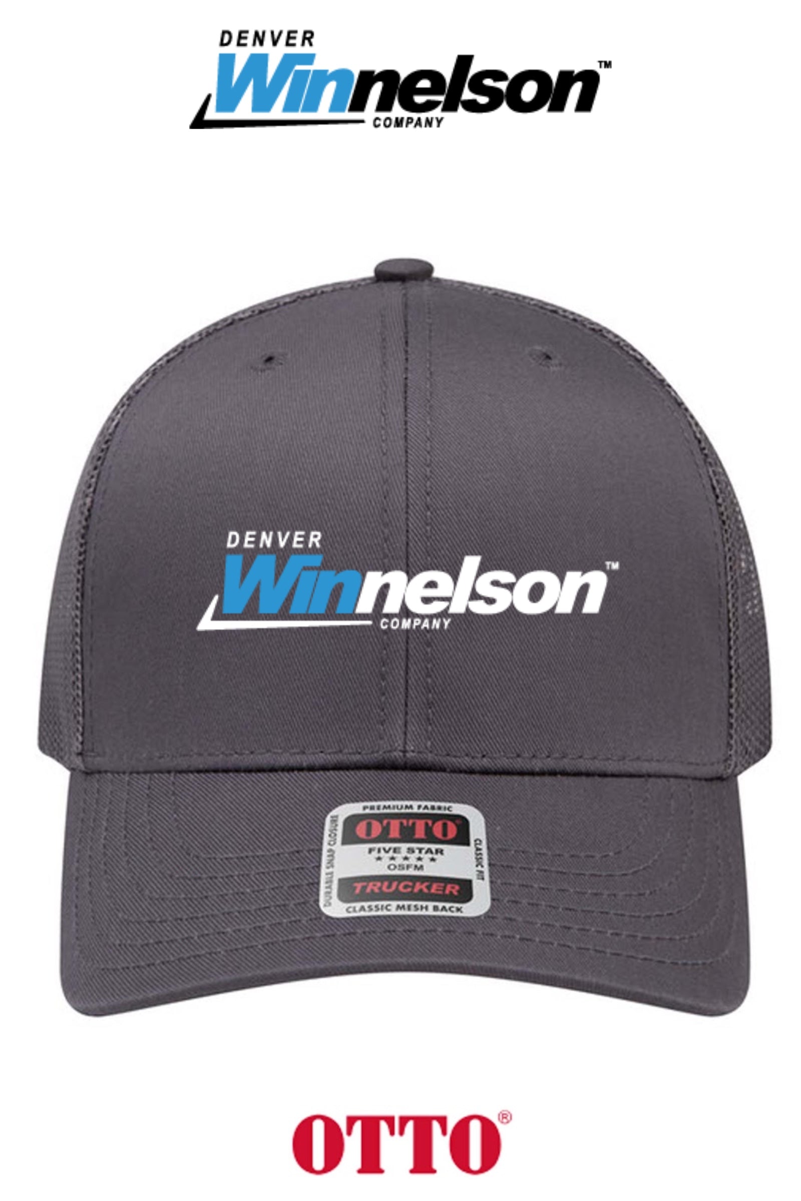 **BULK BUY SPECIAL** OTTO CAP® 6 Panel Mid Profile Mesh Back Trucker Hat - Denver Winnelson