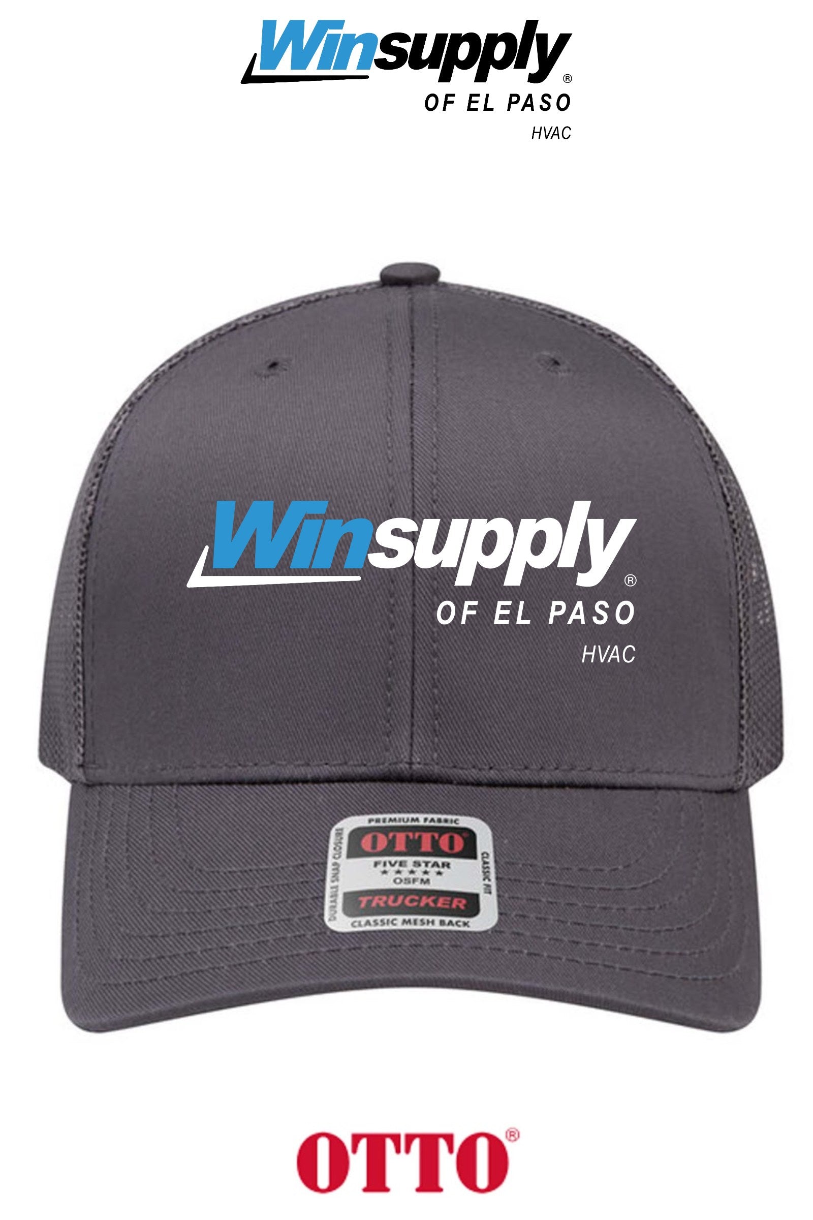 **BULK BUY SPECIAL** OTTO CAP® 6 Panel Mid Profile Mesh Back Trucker Hat - Winsupply of El Paso