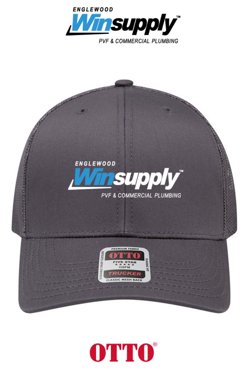 **BULK BUY SPECIAL** OTTO CAP® 6 Panel Mid Profile Mesh Back Trucker Hat - Winsupply of Englewood CO