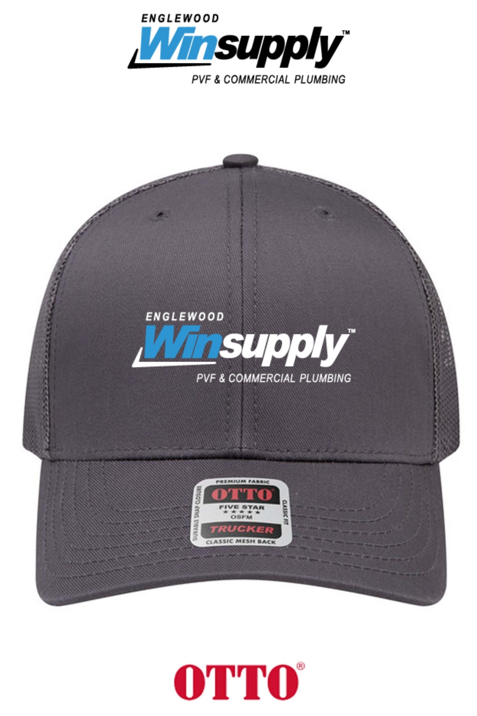 **BULK BUY SPECIAL** OTTO CAP® 6 Panel Mid Profile Mesh Back Trucker Hat - Winsupply of Englewood CO