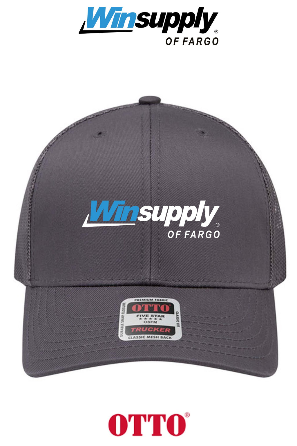 **BULK BUY SPECIAL** OTTO CAP® 6 Panel Mid Profile Mesh Back Trucker Hat - Winsupply of Fargo