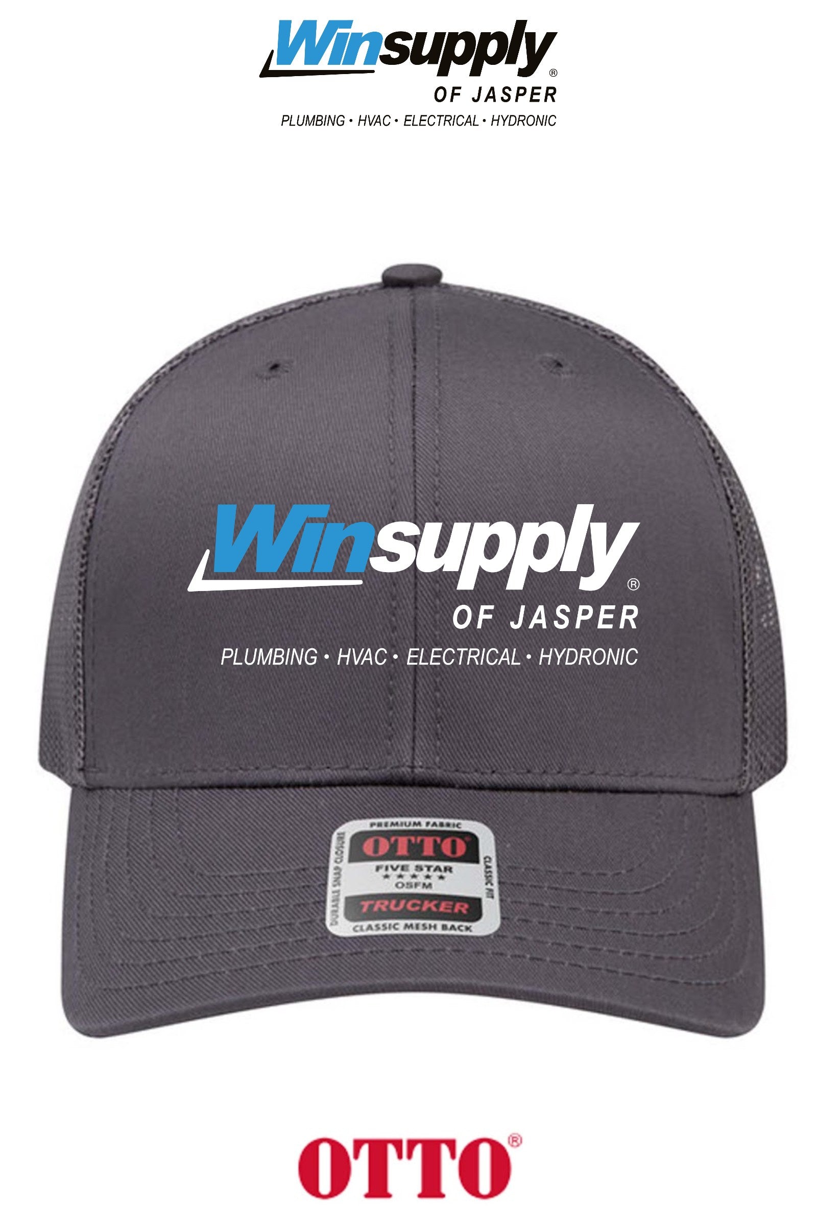 **BULK BUY SPECIAL** OTTO CAP® 6 Panel Mid Profile Mesh Back Trucker Hat - Winsupply of Jasper