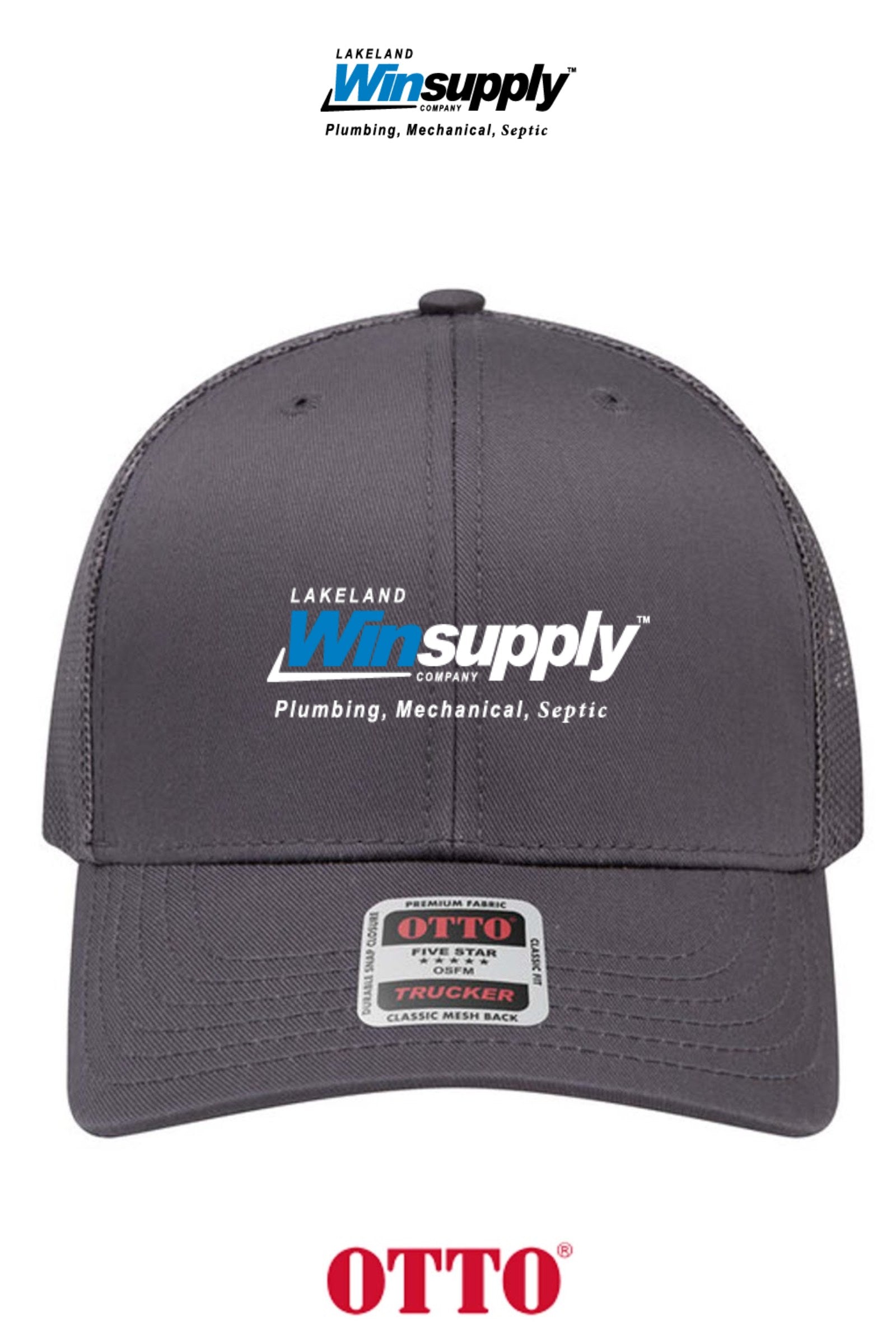 **BULK BUY SPECIAL** OTTO CAP® 6 Panel Mid Profile Mesh Back Trucker Hat - Lakeland Winsupply