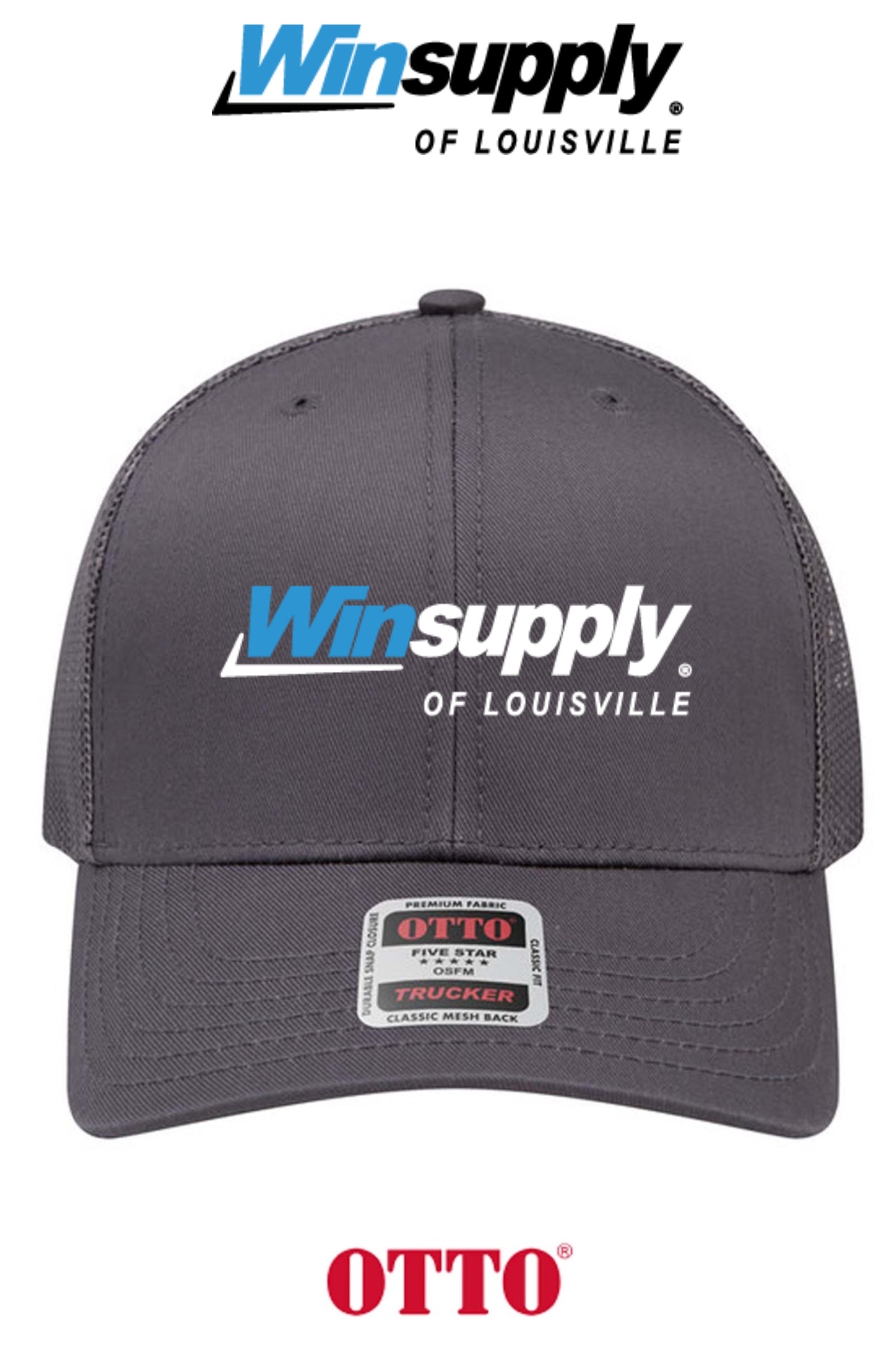 **BULK BUY SPECIAL** OTTO CAP® 6 Panel Mid Profile Mesh Back Trucker Hat - Winsupply of Louisville KY