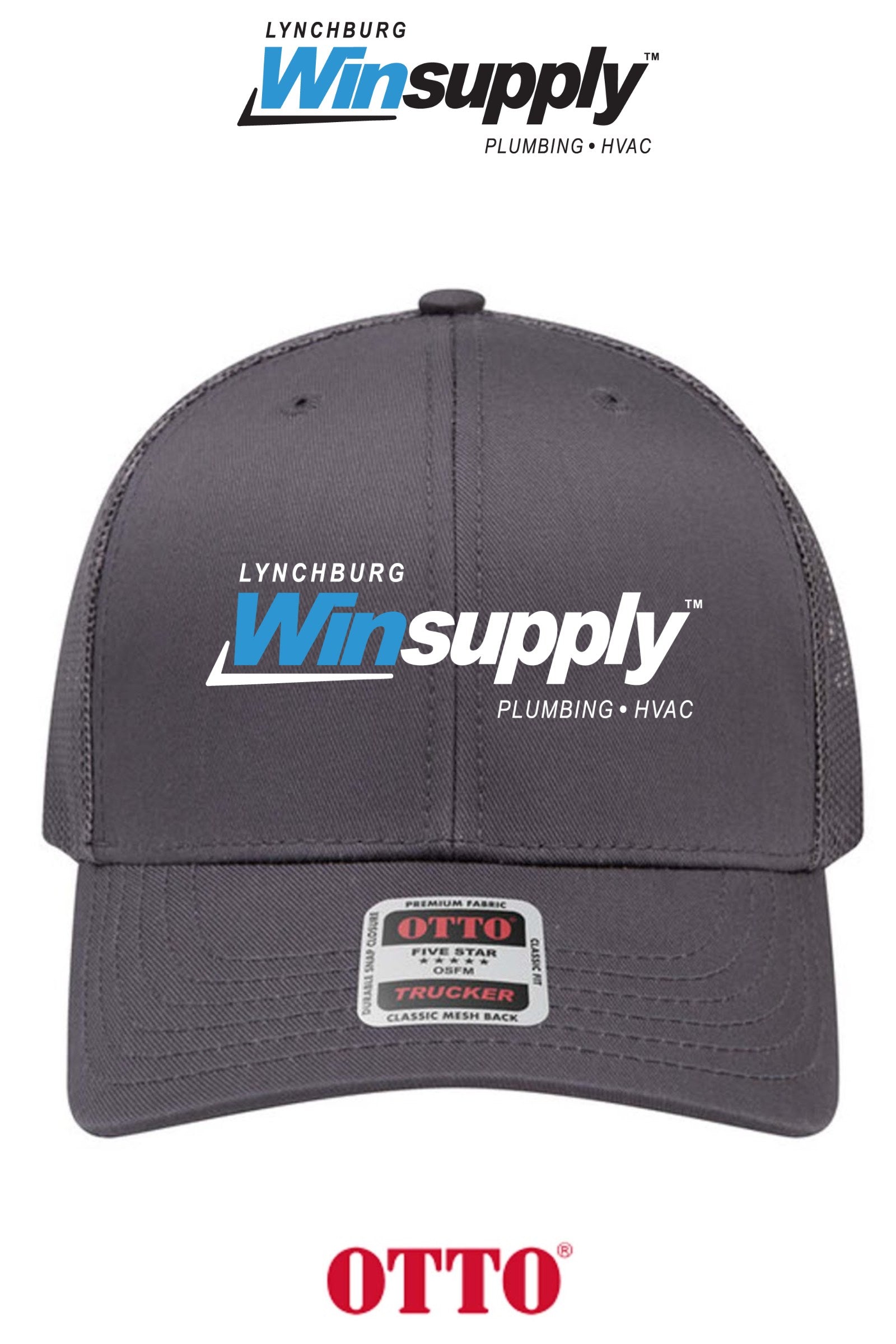 **BULK BUY SPECIAL** OTTO CAP® 6 Panel Mid Profile Mesh Back Trucker Hat - Lynchburg Winsupply