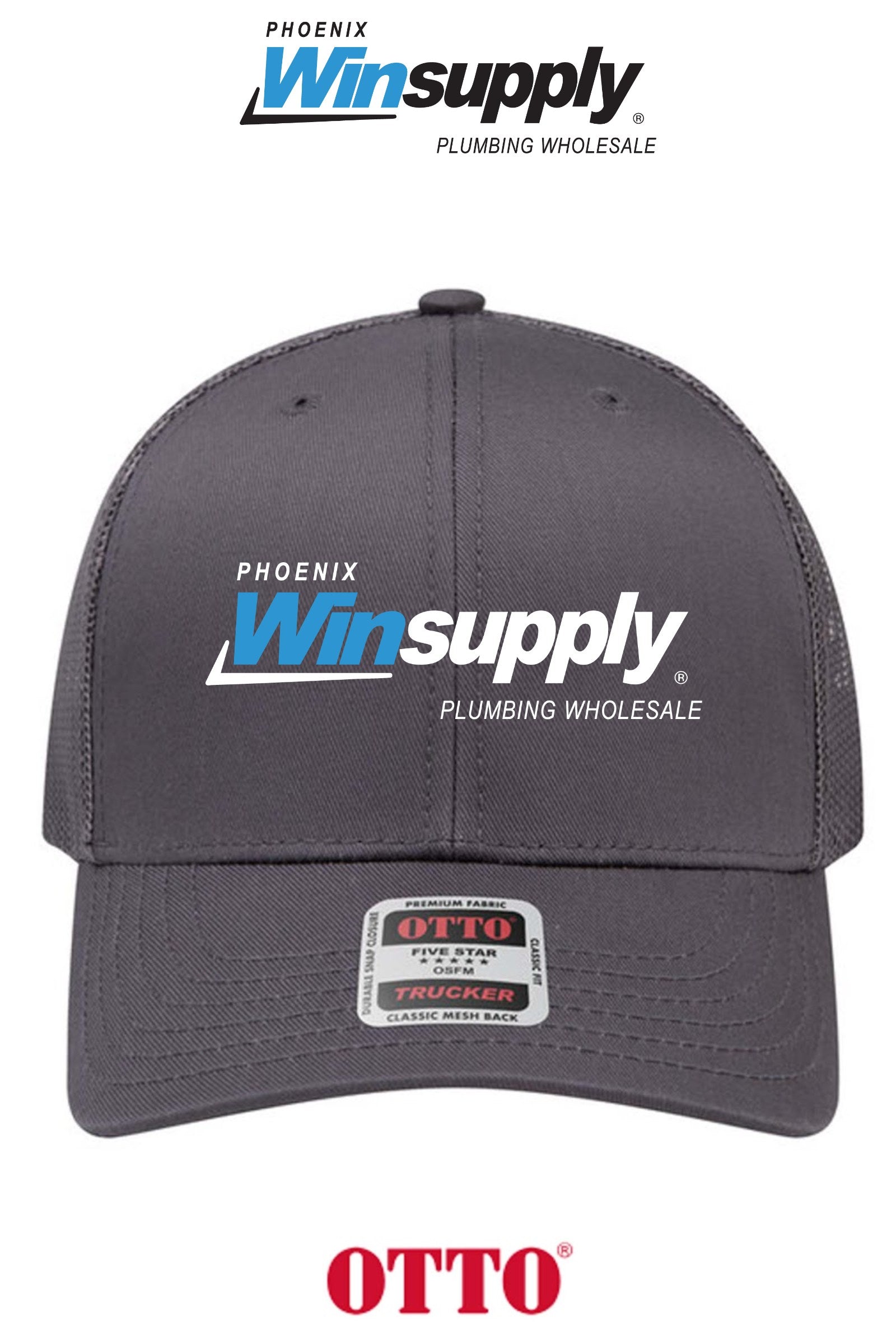**BULK BUY SPECIAL** OTTO CAP® 6 Panel Mid Profile Mesh Back Trucker Hat - Phoenix Winsupply