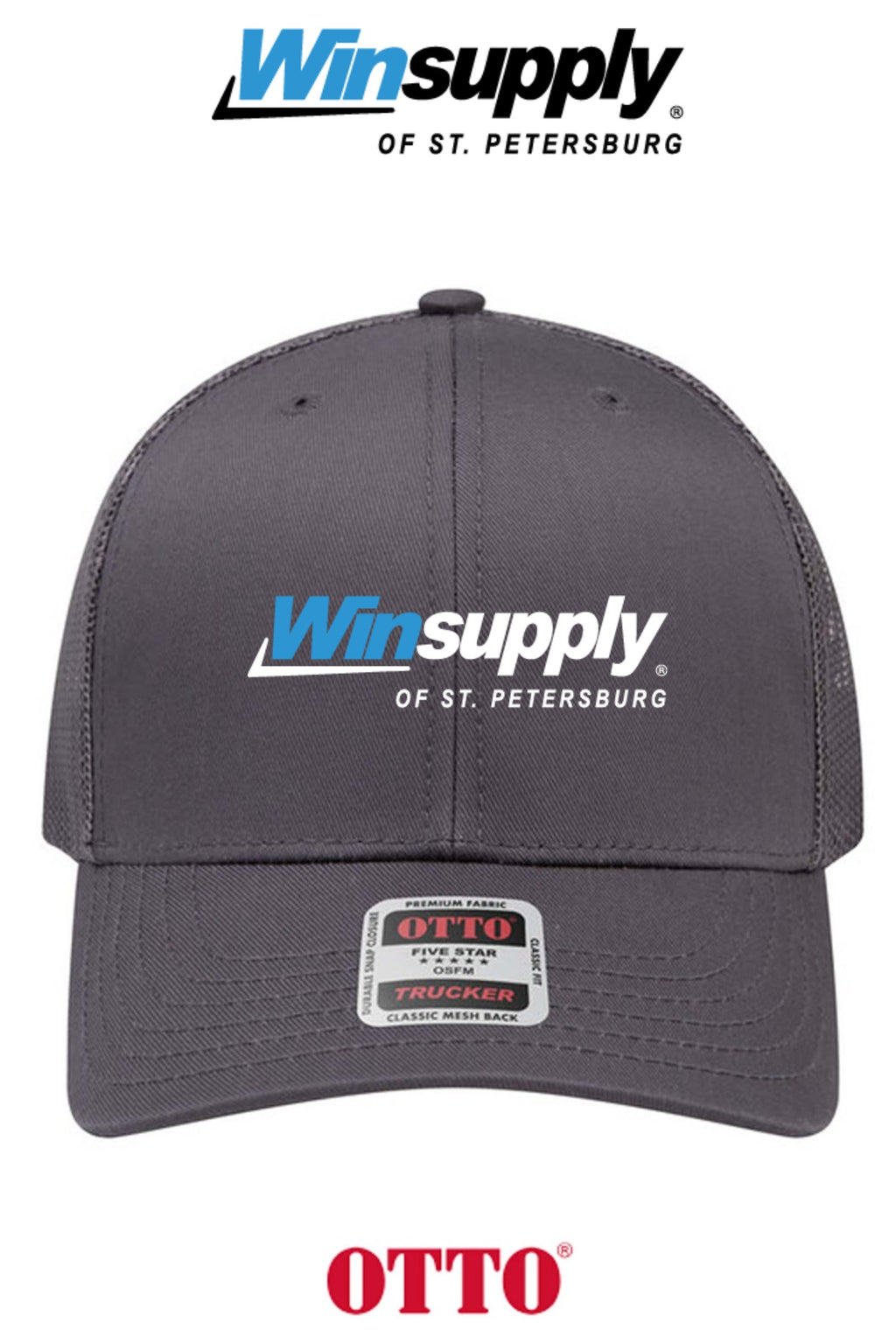 **BULK BUY SPECIAL** OTTO CAP® 6 Panel Mid Profile Mesh Back Trucker Hat - Winsupply of St. Petersburg