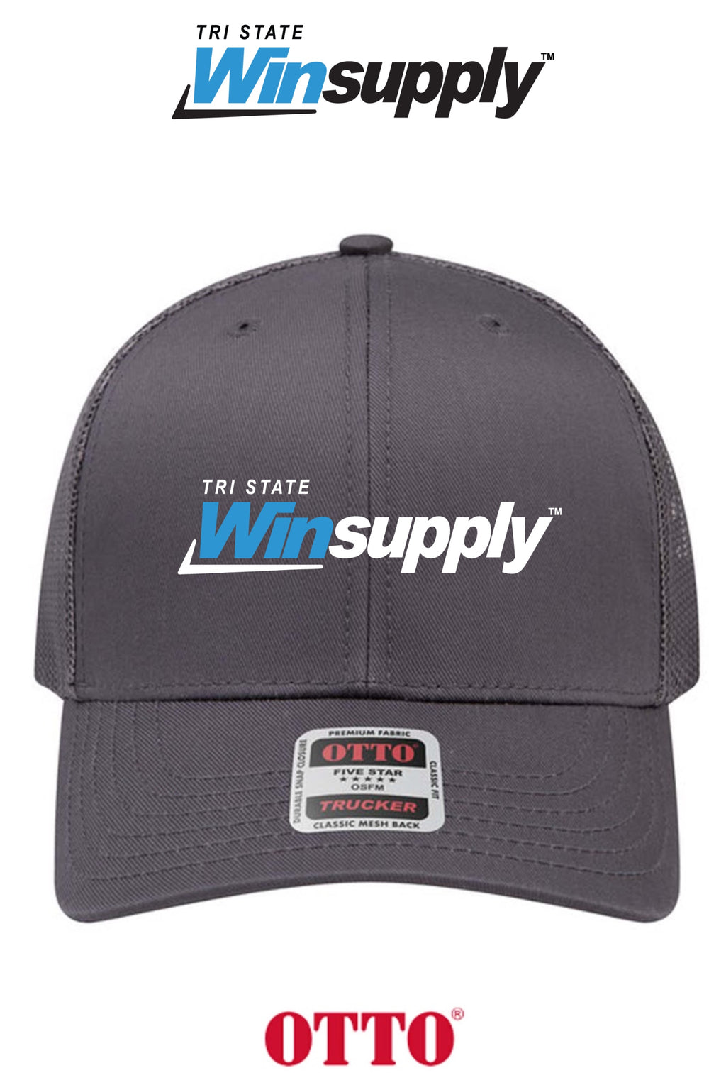 **BULK BUY SPECIAL** OTTO CAP® 6 Panel Mid Profile Mesh Back Trucker Hat - Tri-State Winsupply
