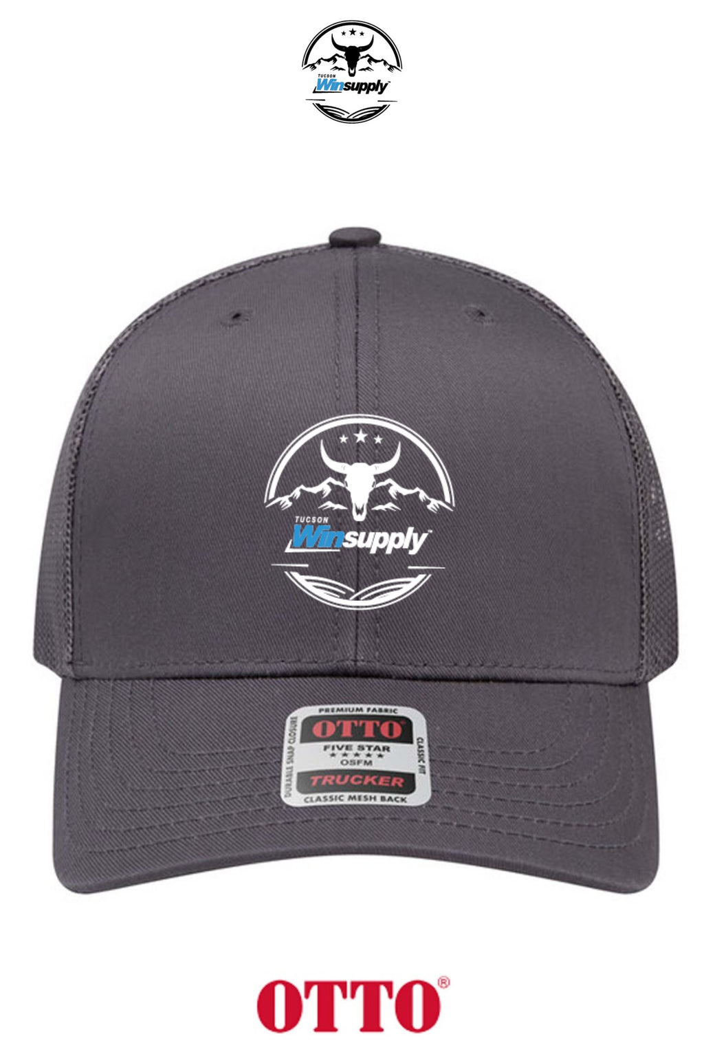 **BULK BUY SPECIAL** OTTO CAP® 6 Panel Mid Profile Mesh Back Trucker Hat - Winsupply Tucson AZ