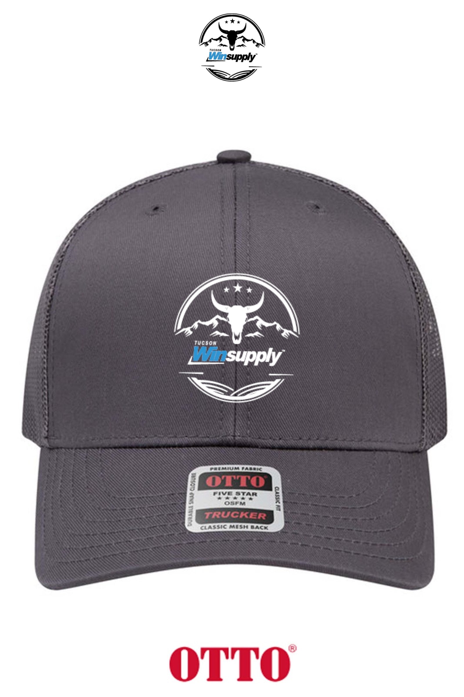 **BULK BUY SPECIAL** OTTO CAP® 6 Panel Mid Profile Mesh Back Trucker Hat - Winsupply Tucson AZ