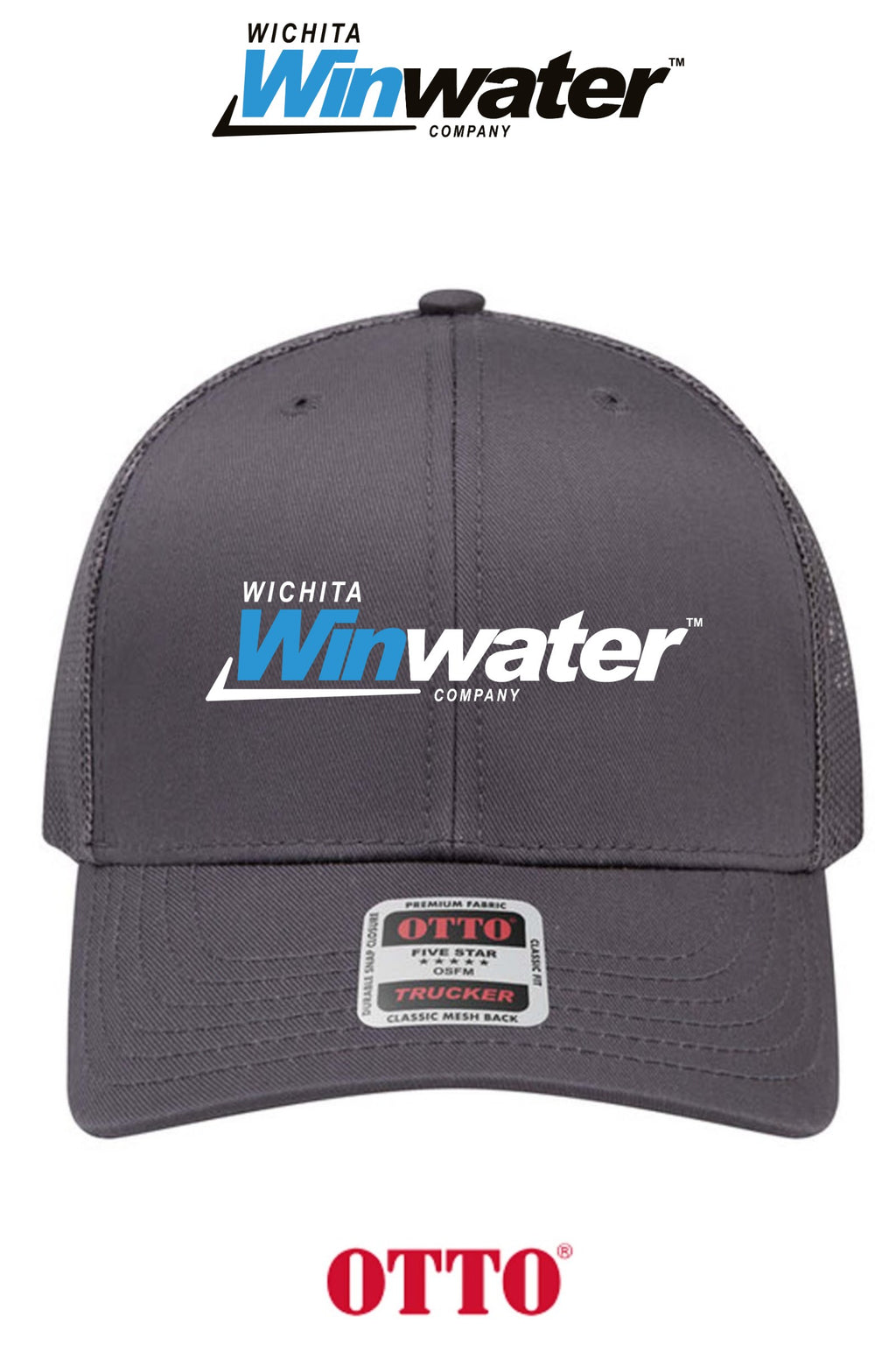 **BULK BUY SPECIAL** OTTO CAP® 6 Panel Mid Profile Mesh Back Trucker Hat - Wichita Winwater
