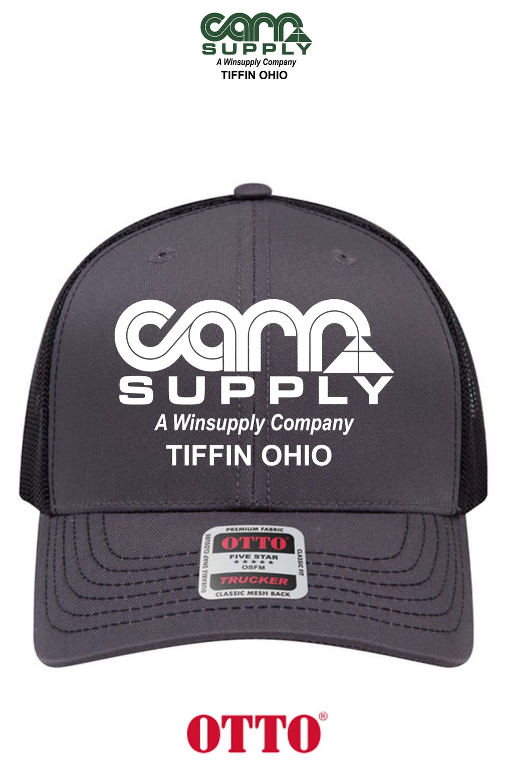 **BULK BUY SPECIAL** OTTO CAP® 6 Panel Mid Profile Mesh Back Trucker Hat - Carr Supply - Tiffin