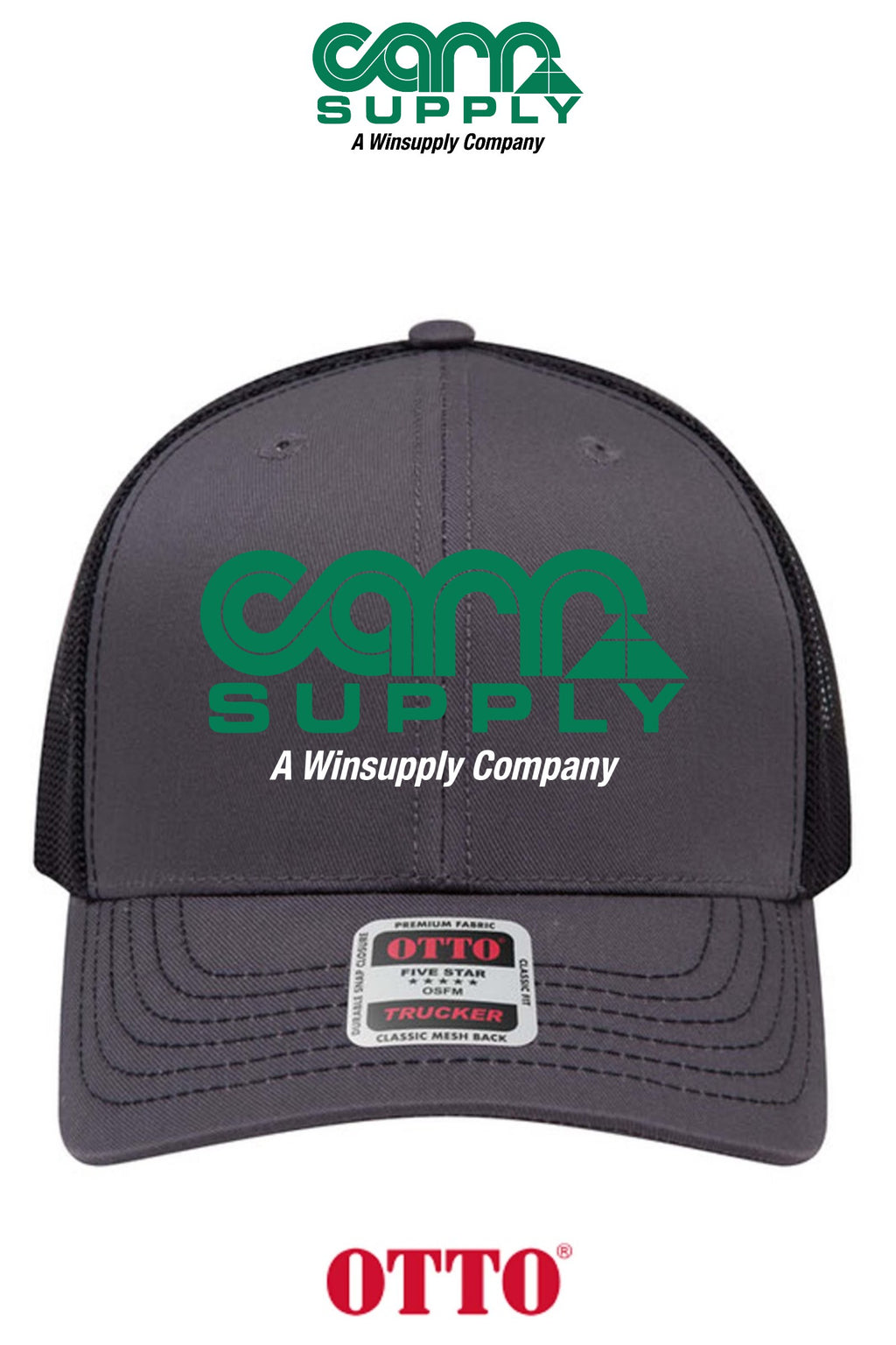 **BULK BUY SPECIAL** OTTO CAP® 6 Panel Mid Profile Mesh Back Trucker Hat - Carr Supply - Xenia