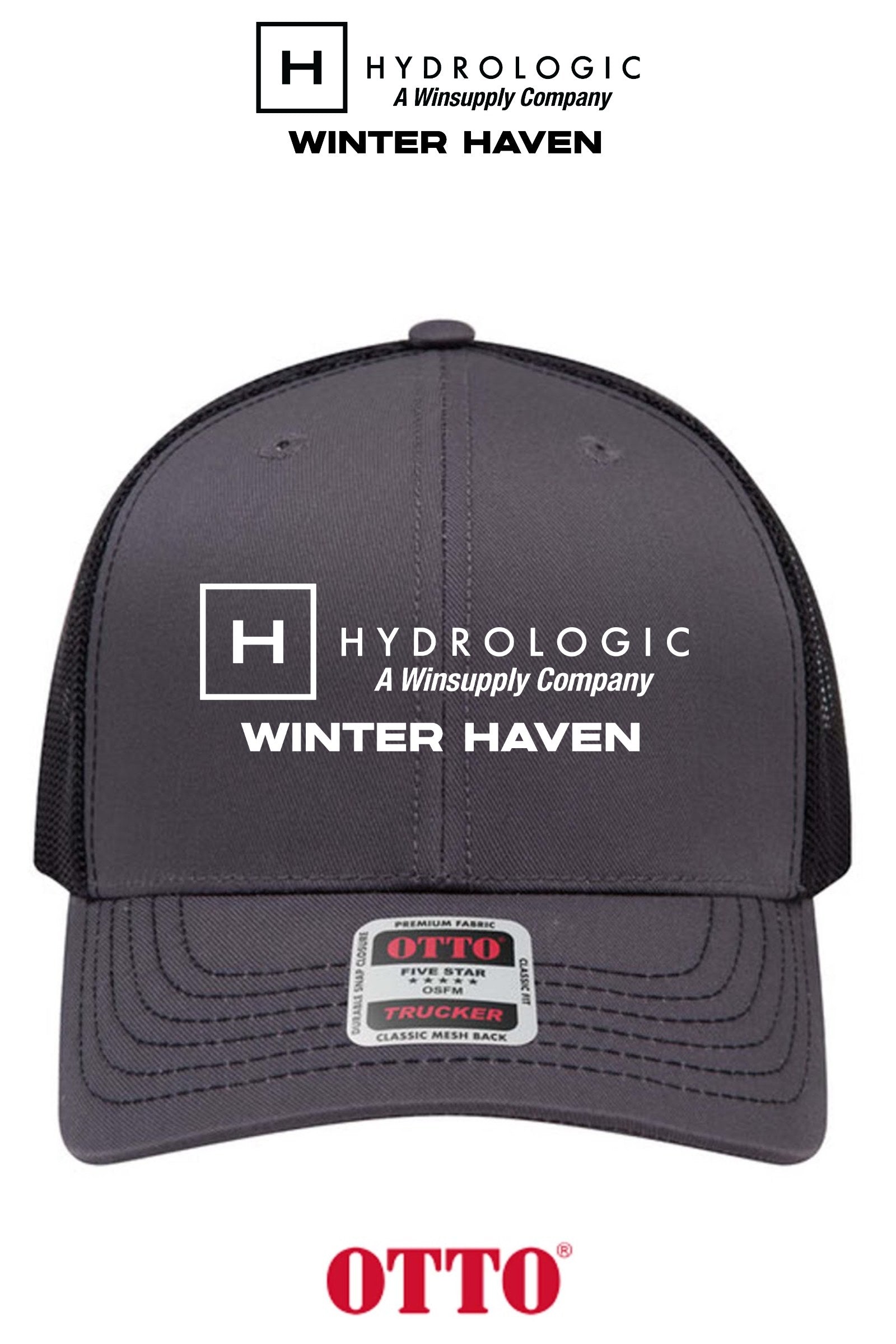 **BULK BUY SPECIAL** OTTO CAP® 6 Panel Mid Profile Mesh Back Trucker Hat - Winsupply of Winter Haven