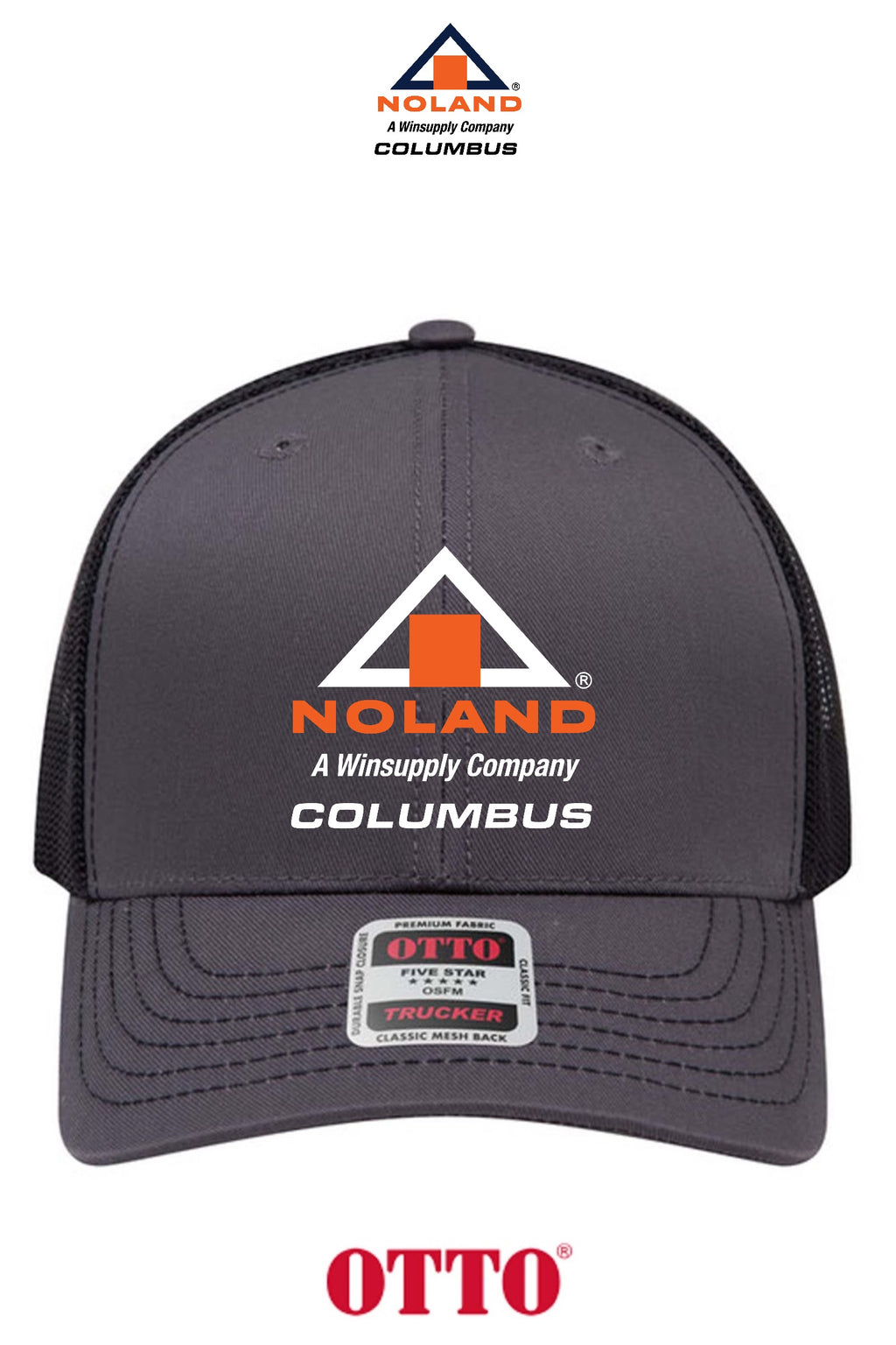**BULK BUY SPECIAL** OTTO CAP® 6 Panel Mid Profile Mesh Back Trucker Hat - Columbus Noland