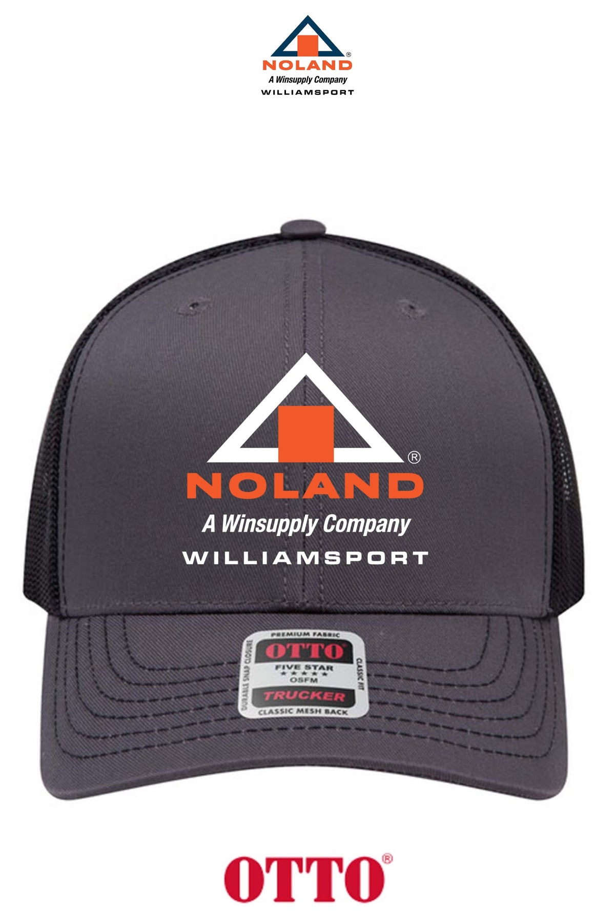 **BULK BUY SPECIAL** OTTO CAP® 6 Panel Mid Profile Mesh Back Trucker Hat - Williamsport Noland