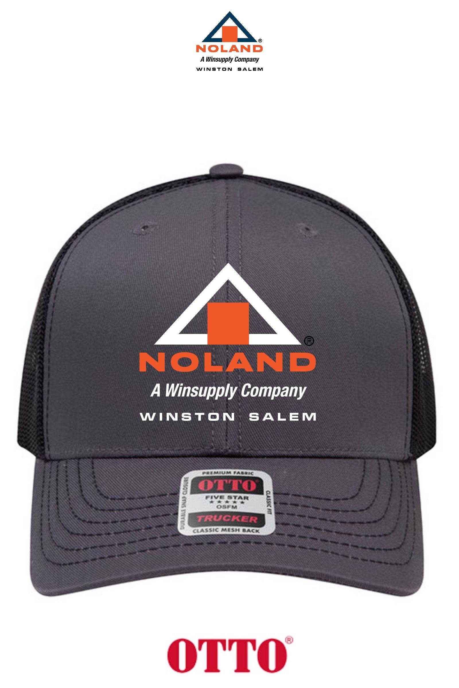 **BULK BUY SPECIAL** OTTO CAP® 6 Panel Mid Profile Mesh Back Trucker Hat - Winston Salem Noland