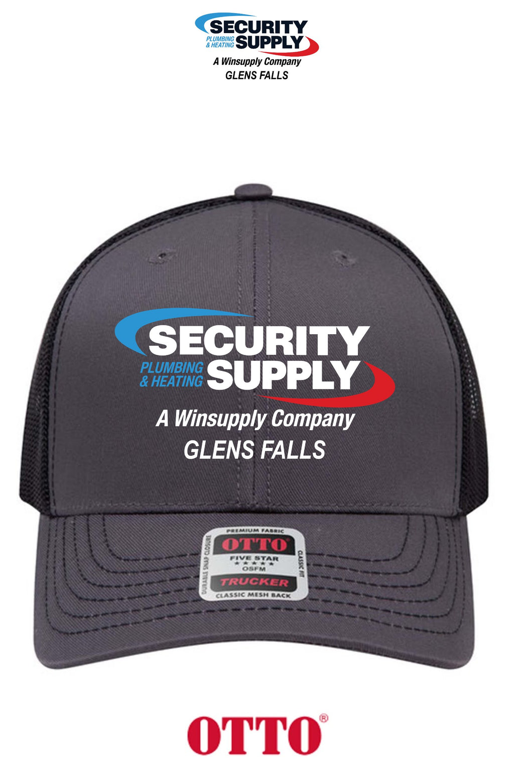 **BULK BUY SPECIAL** OTTO CAP® 6 Panel Mid Profile Mesh Back Trucker Hat - SPHS Glens Falls
