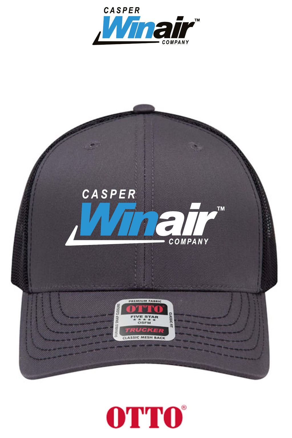 **BULK BUY SPECIAL** OTTO CAP® 6 Panel Mid Profile Mesh Back Trucker Hat - Casper Winair