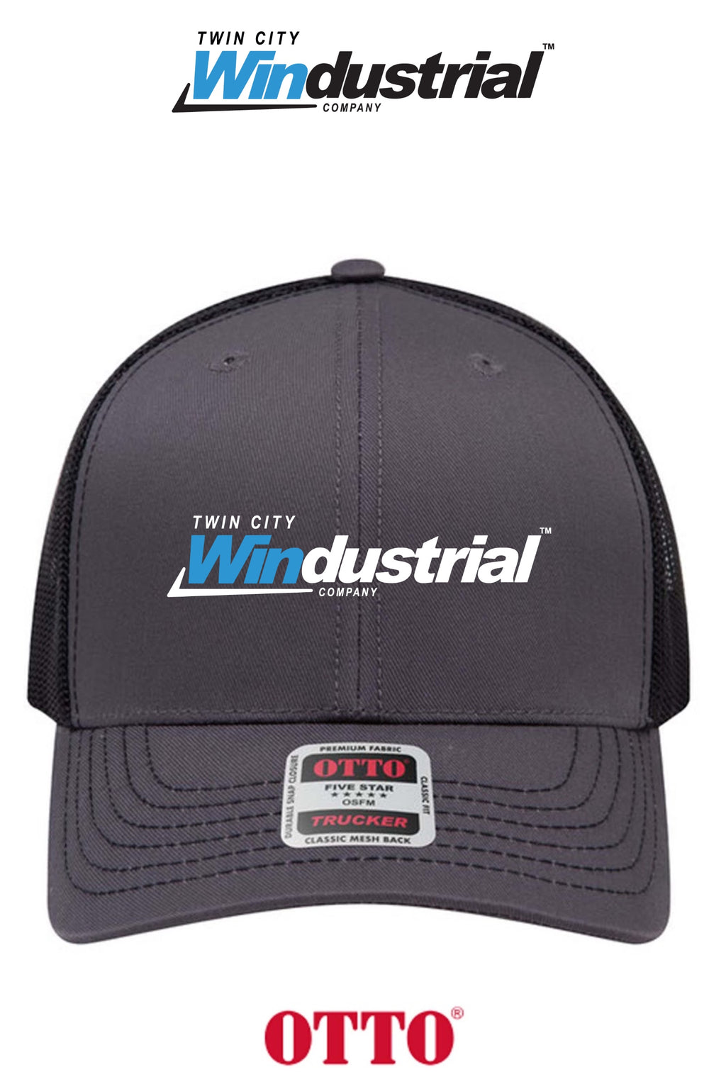 **BULK BUY SPECIAL** OTTO CAP® 6 Panel Mid Profile Mesh Back Trucker Hat - Twin City Windustrial