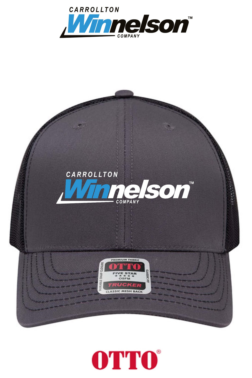 **BULK BUY SPECIAL** OTTO CAP® 6 Panel Mid Profile Mesh Back Trucker Hat - Carrollton Winnelson