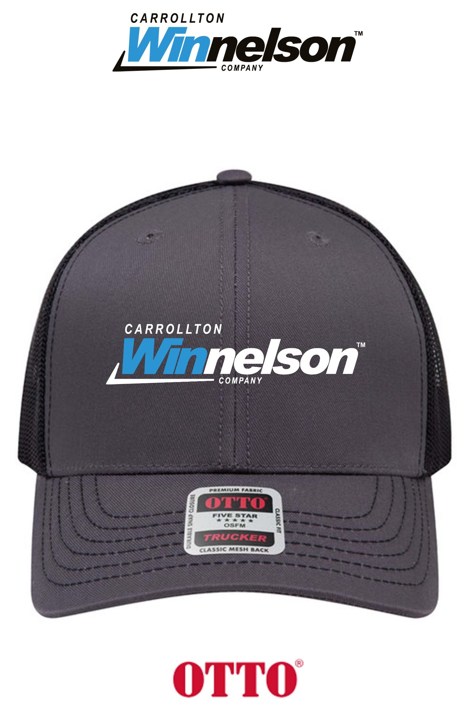 **BULK BUY SPECIAL** OTTO CAP® 6 Panel Mid Profile Mesh Back Trucker Hat - Carrollton Winnelson