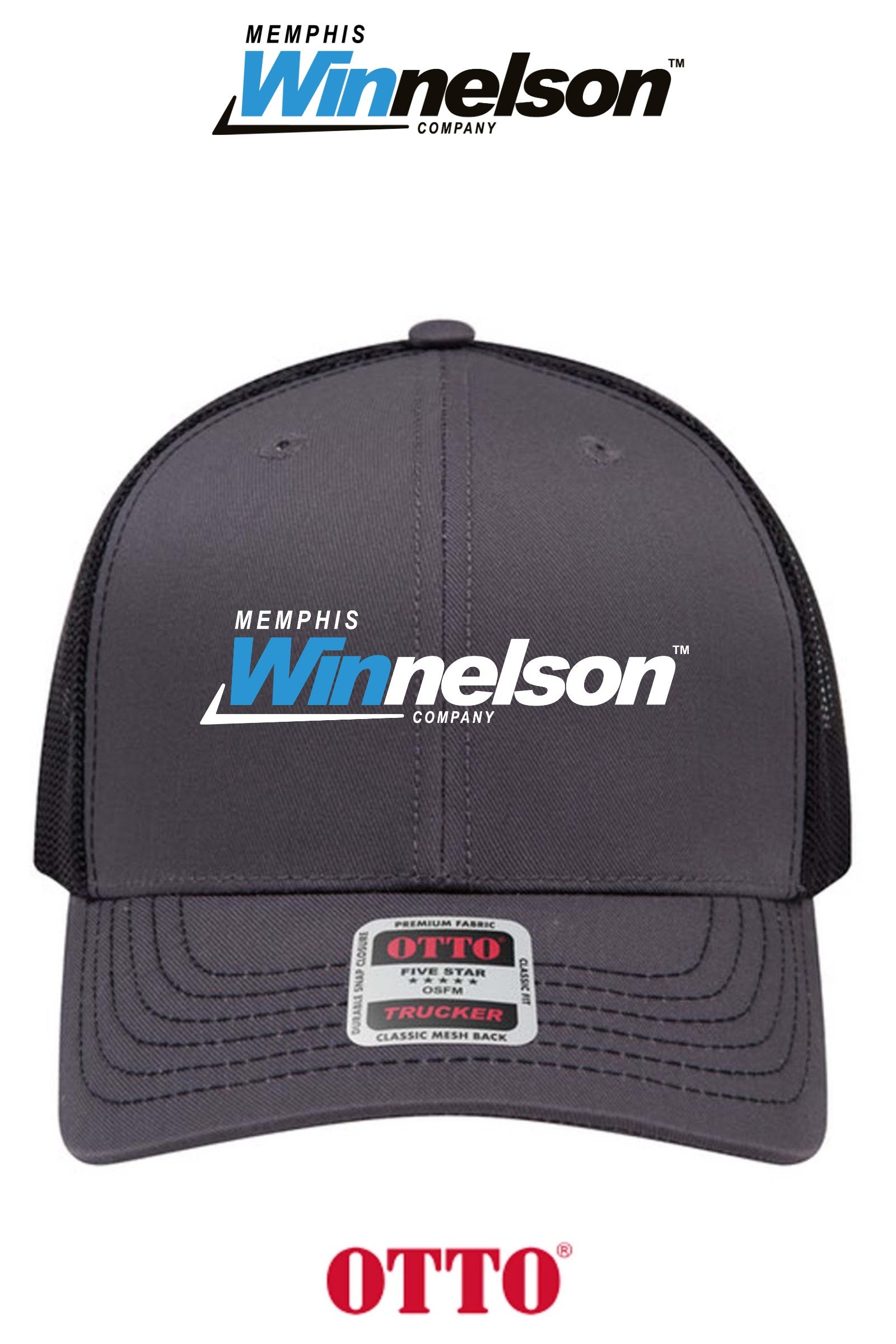 **BULK BUY SPECIAL** OTTO CAP® 6 Panel Mid Profile Mesh Back Trucker Hat - Memphis Winnelson