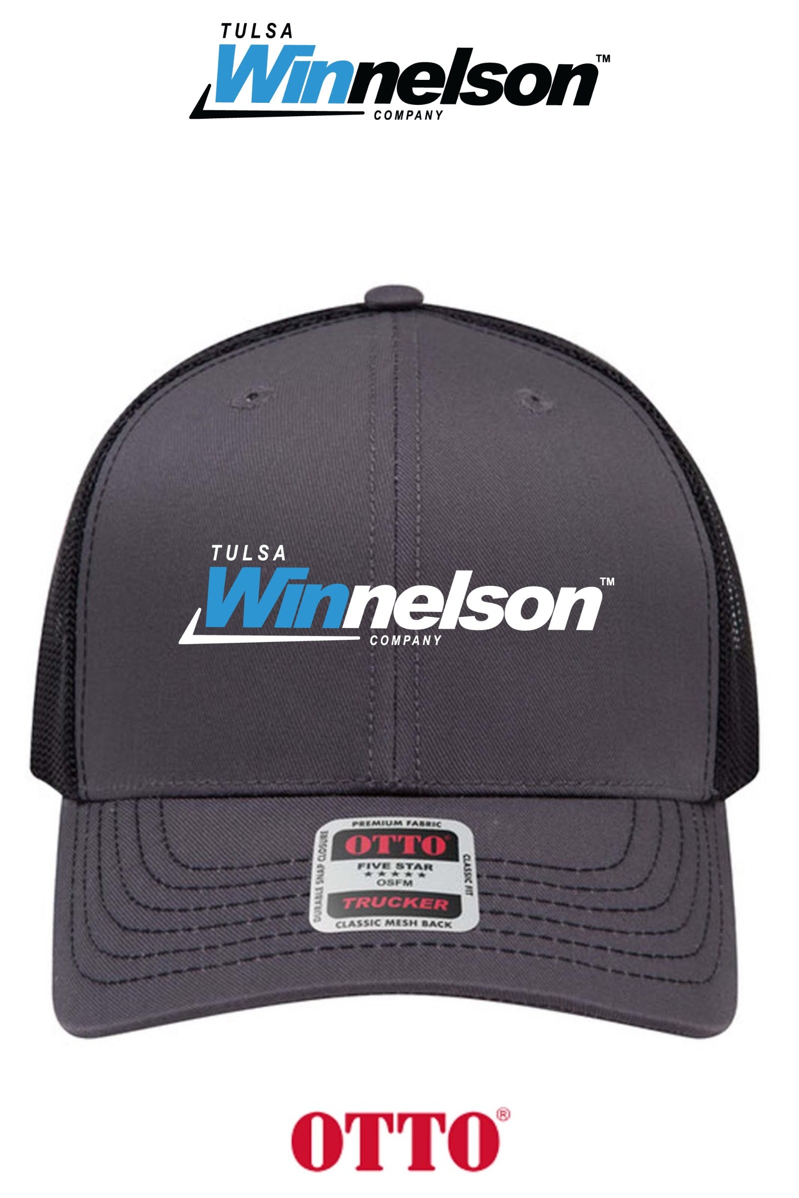 **BULK BUY SPECIAL** OTTO CAP® 6 Panel Mid Profile Mesh Back Trucker Hat - Tulsa Winnelson