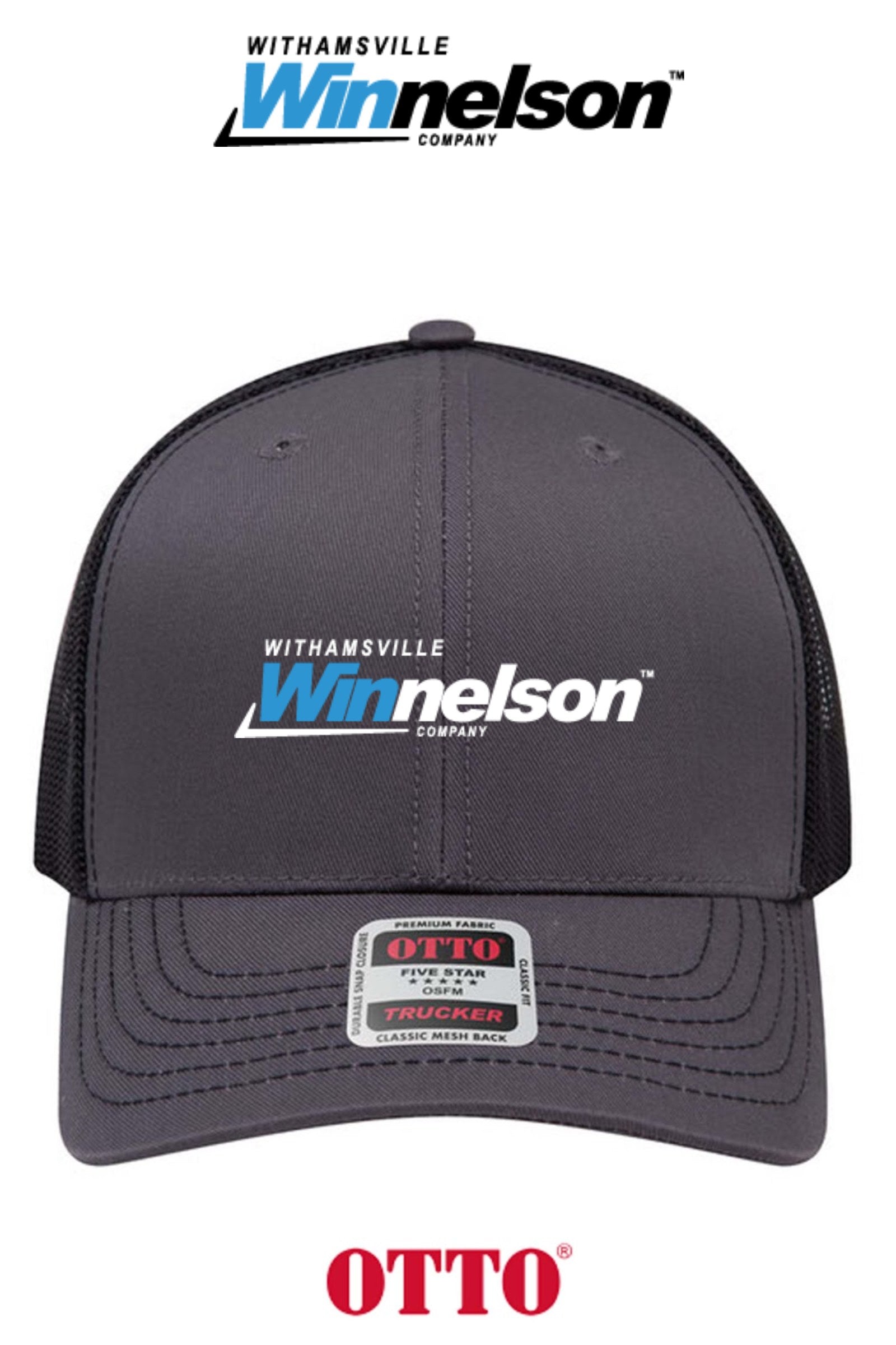 **BULK BUY SPECIAL** OTTO CAP® 6 Panel Mid Profile Mesh Back Trucker Hat - Withamsville Winnelson