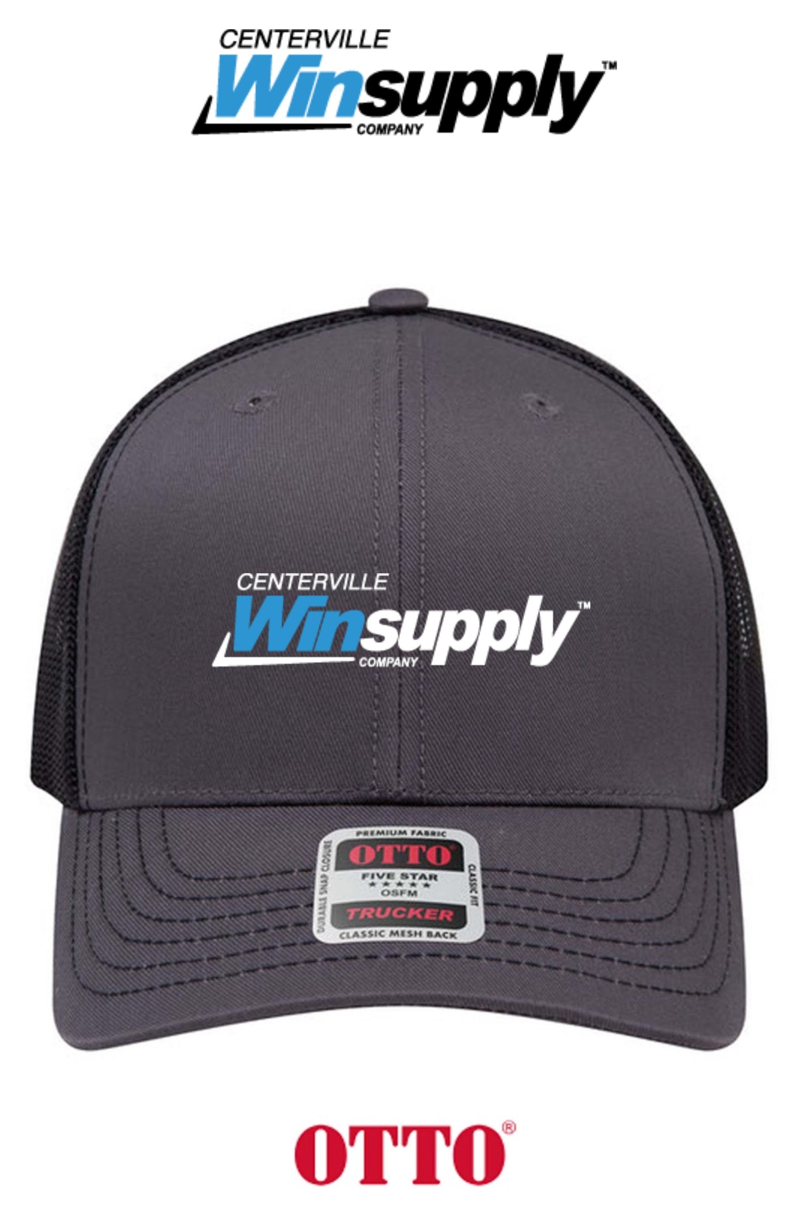 **BULK BUY SPECIAL** OTTO CAP® 6 Panel Mid Profile Mesh Back Trucker Hat - Winsupply of Centerville OH