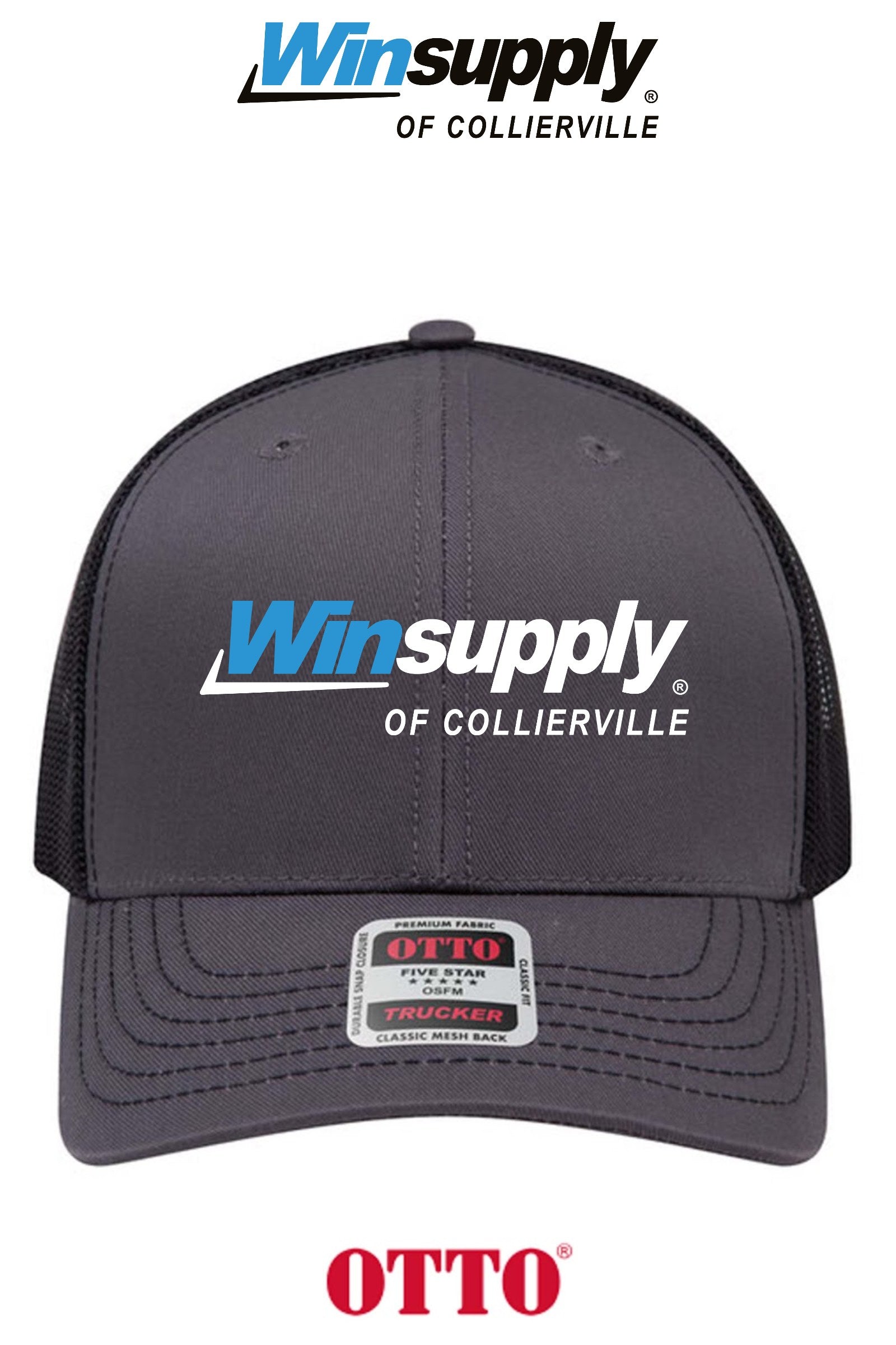 **BULK BUY SPECIAL** OTTO CAP® 6 Panel Mid Profile Mesh Back Trucker Hat - Winston Salem Noland