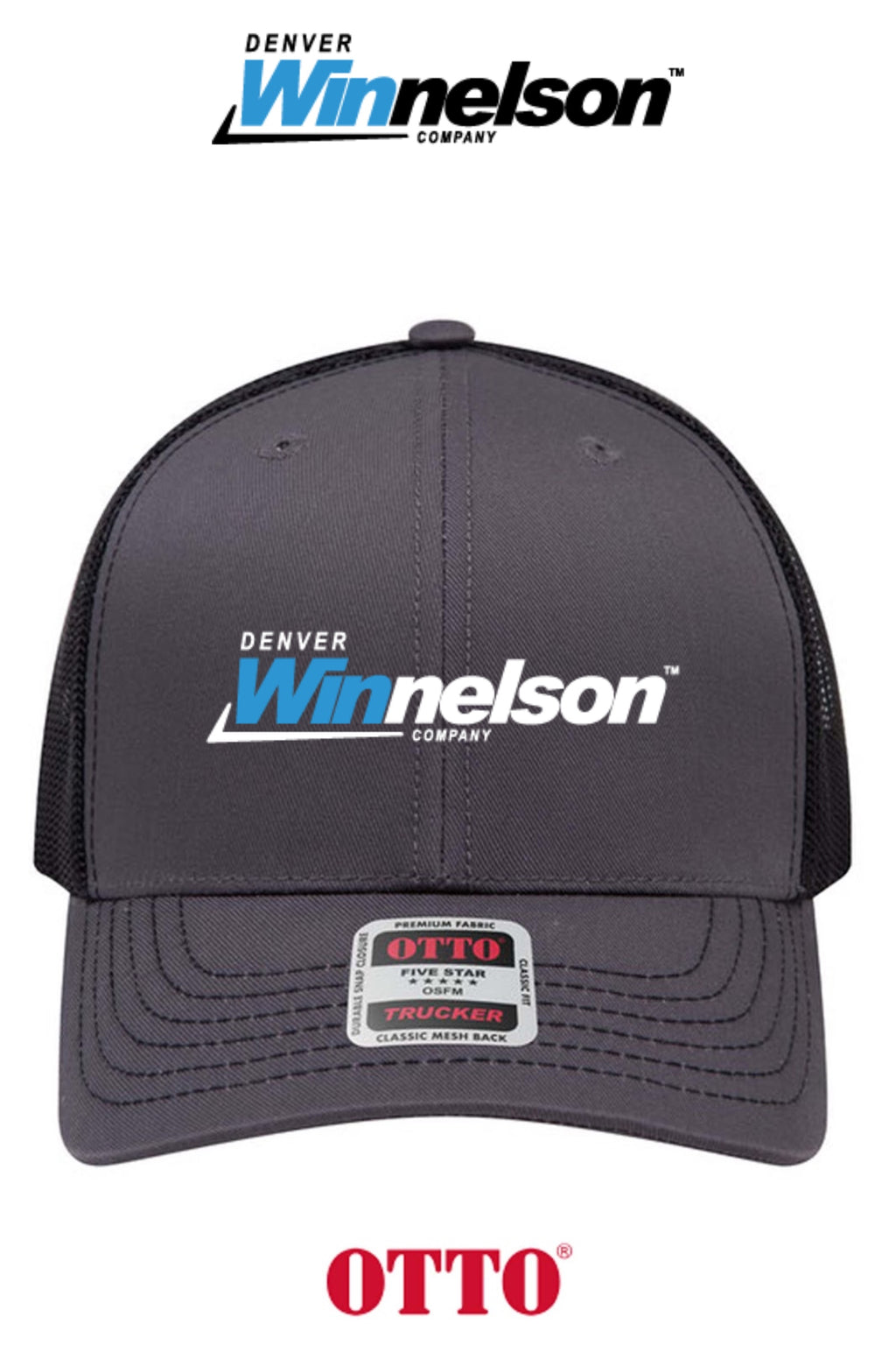 **BULK BUY SPECIAL** OTTO CAP® 6 Panel Mid Profile Mesh Back Trucker Hat - Denver Winnelson