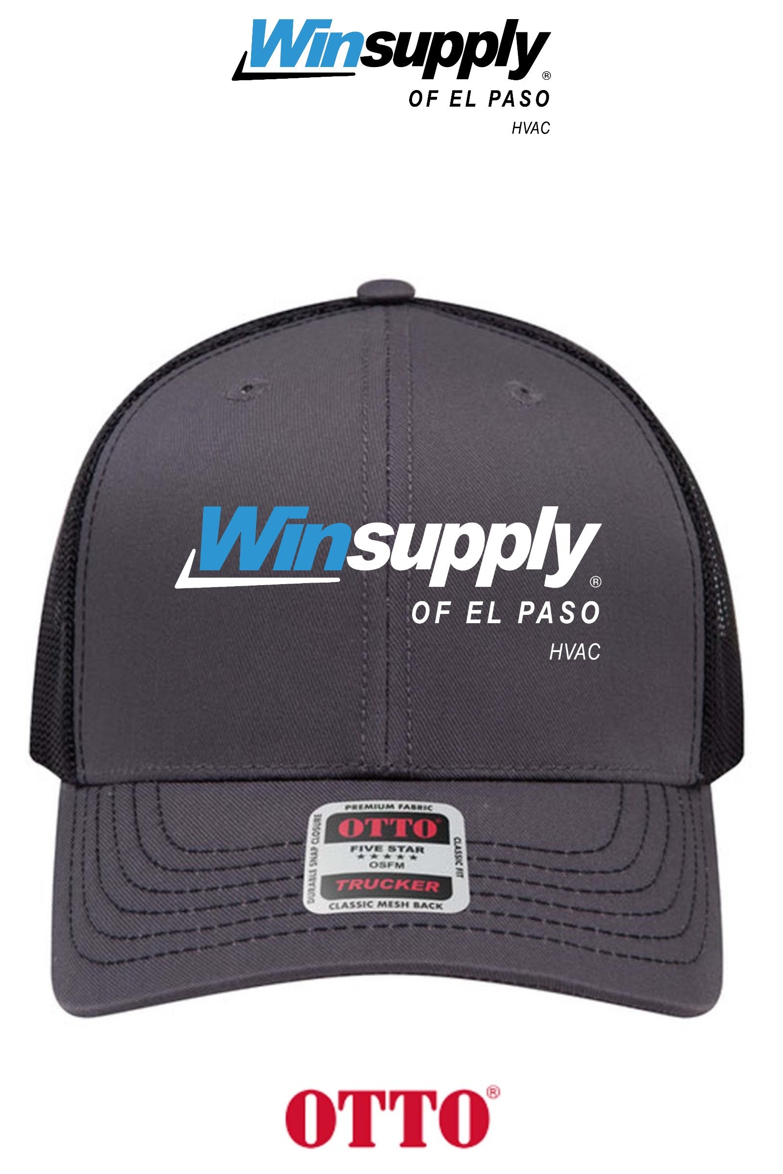 **BULK BUY SPECIAL** OTTO CAP® 6 Panel Mid Profile Mesh Back Trucker Hat - Winsupply of El Paso