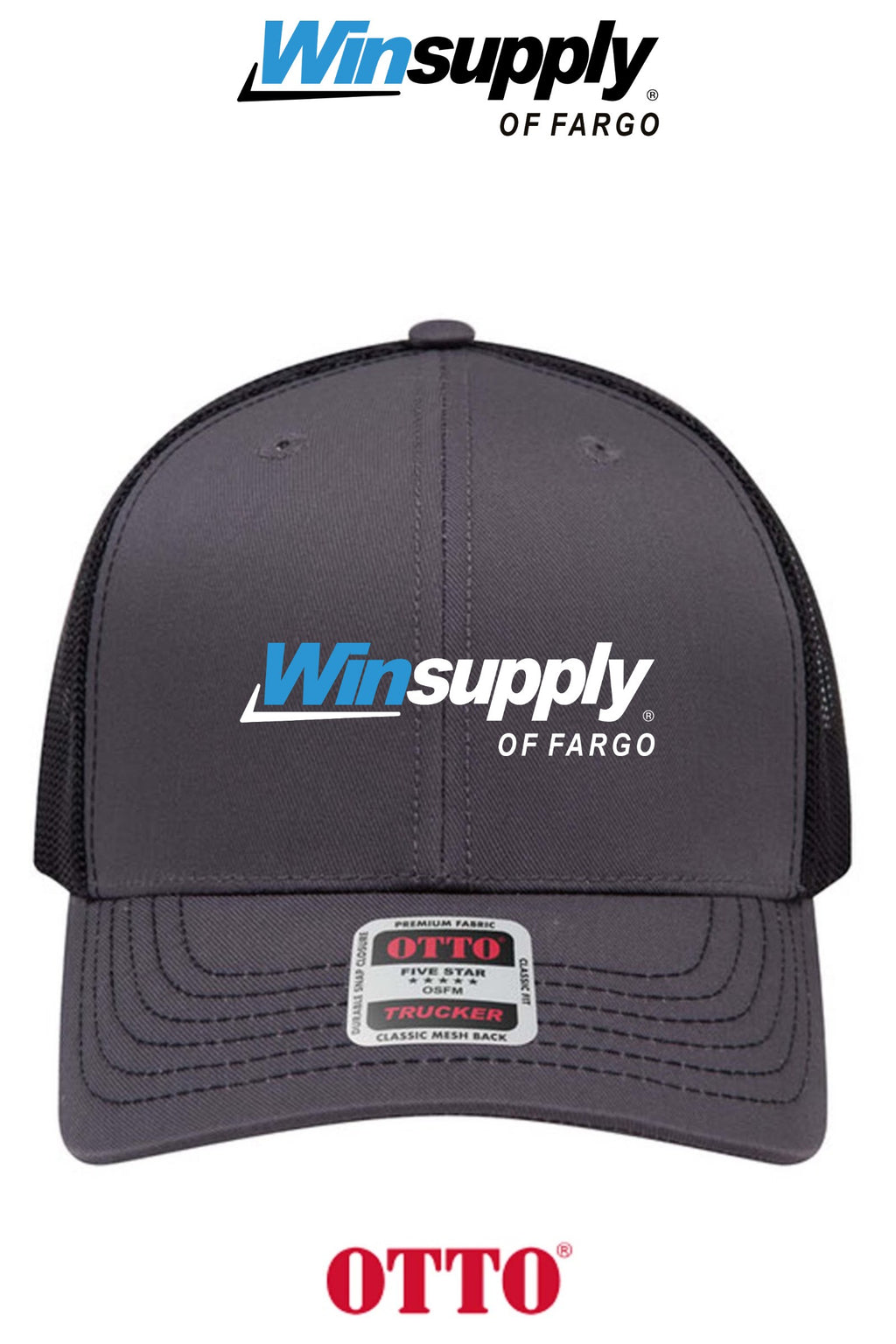 **BULK BUY SPECIAL** OTTO CAP® 6 Panel Mid Profile Mesh Back Trucker Hat - Winsupply of Fargo