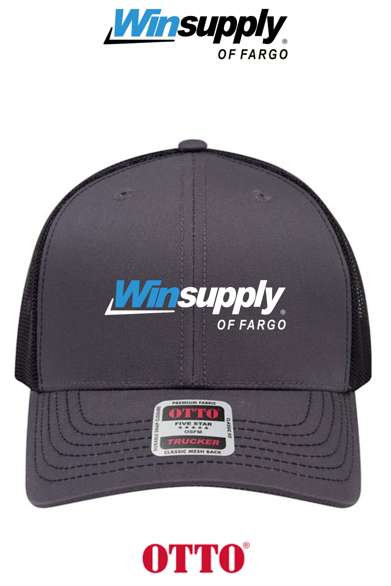 **BULK BUY SPECIAL** OTTO CAP® 6 Panel Mid Profile Mesh Back Trucker Hat - Winsupply of Fargo